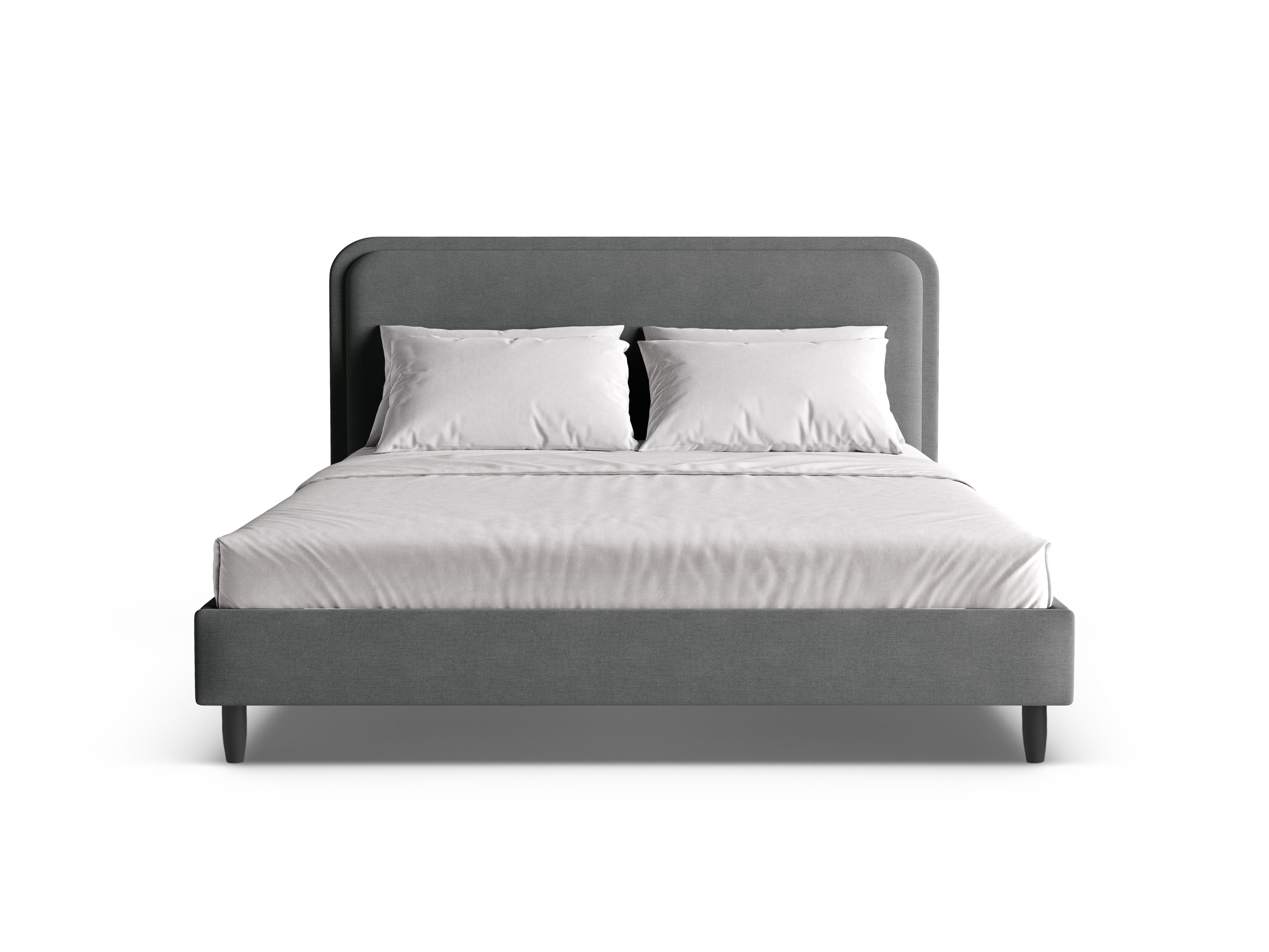 Bett AVELINE dunkelgrau