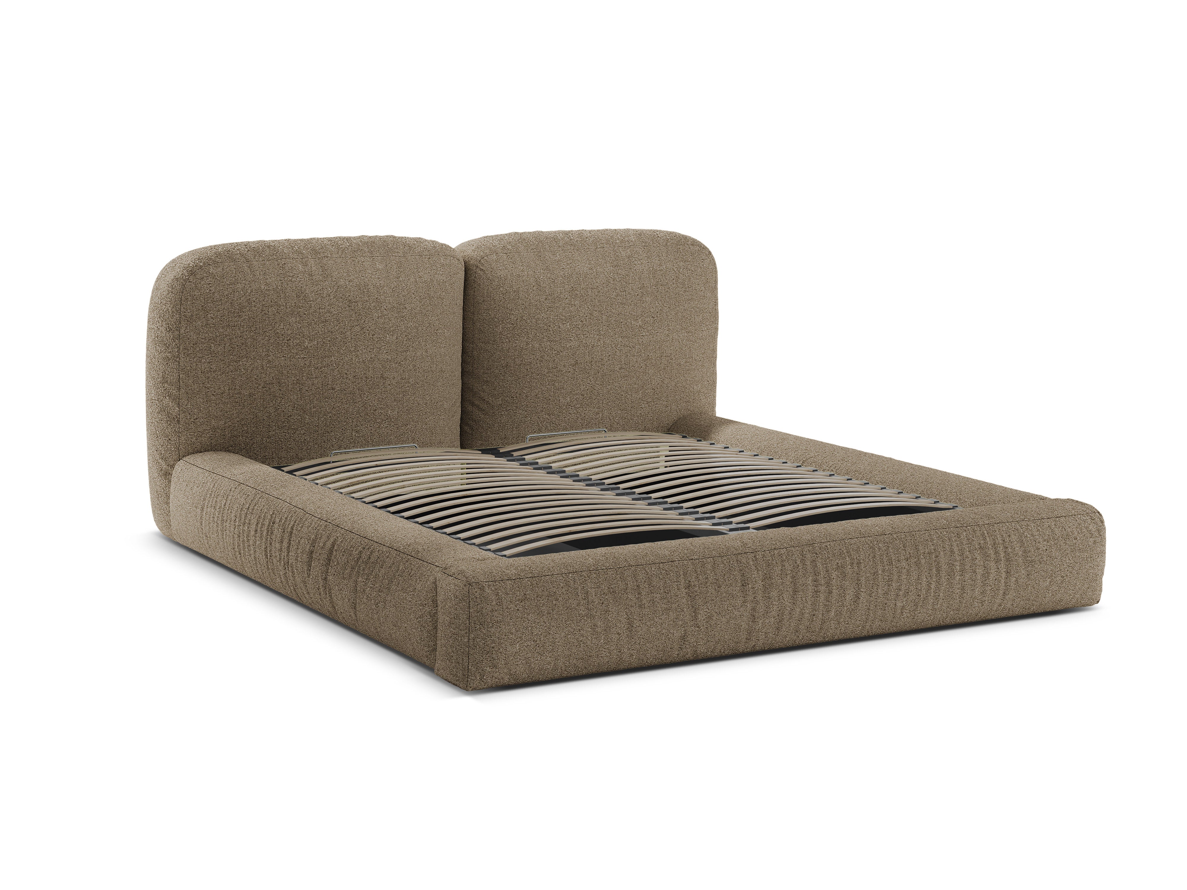 Łóżko MARTINA cappuccino boucle – Micadoni