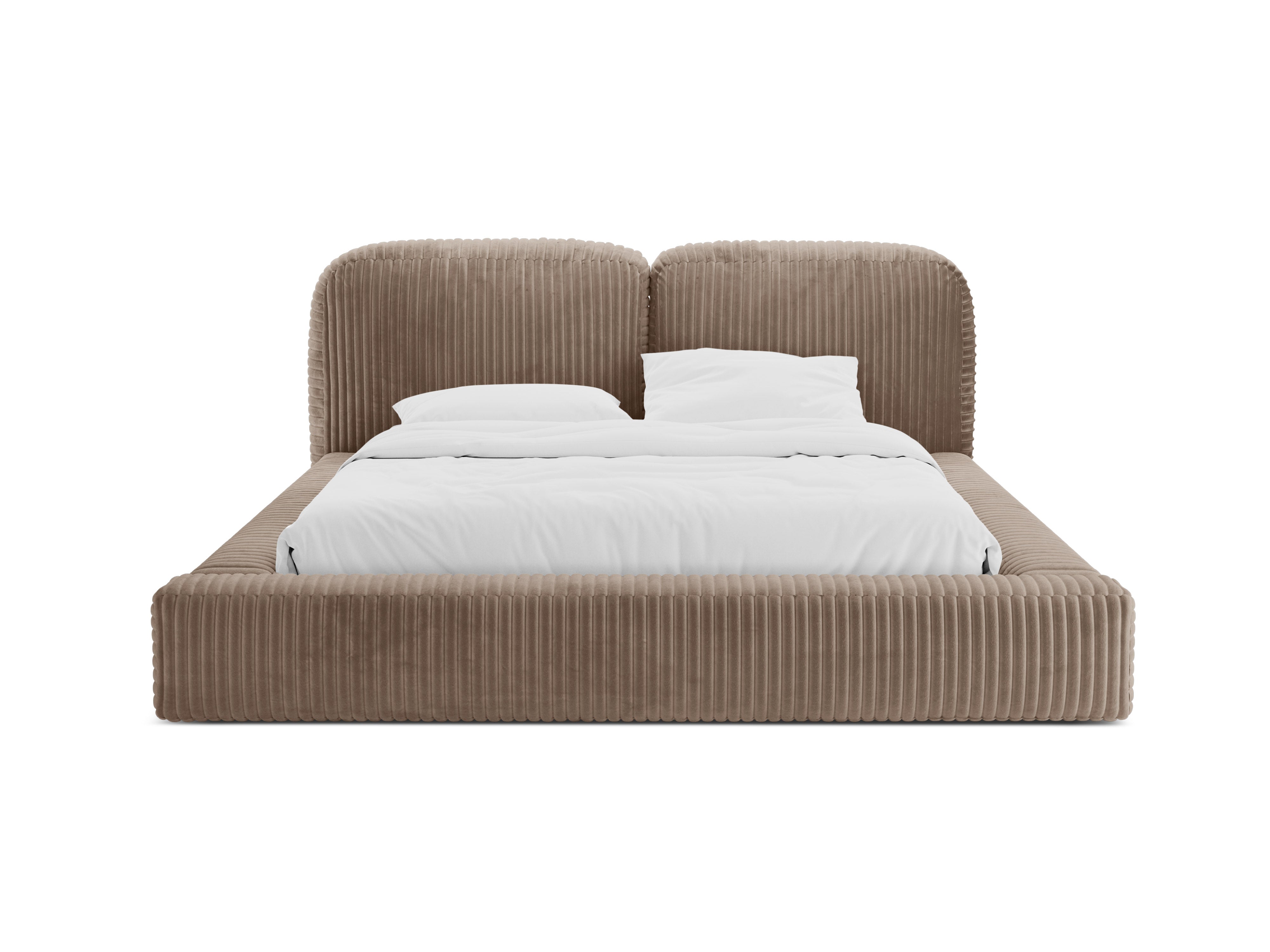 MARTINA Bed Beige Corduroy
