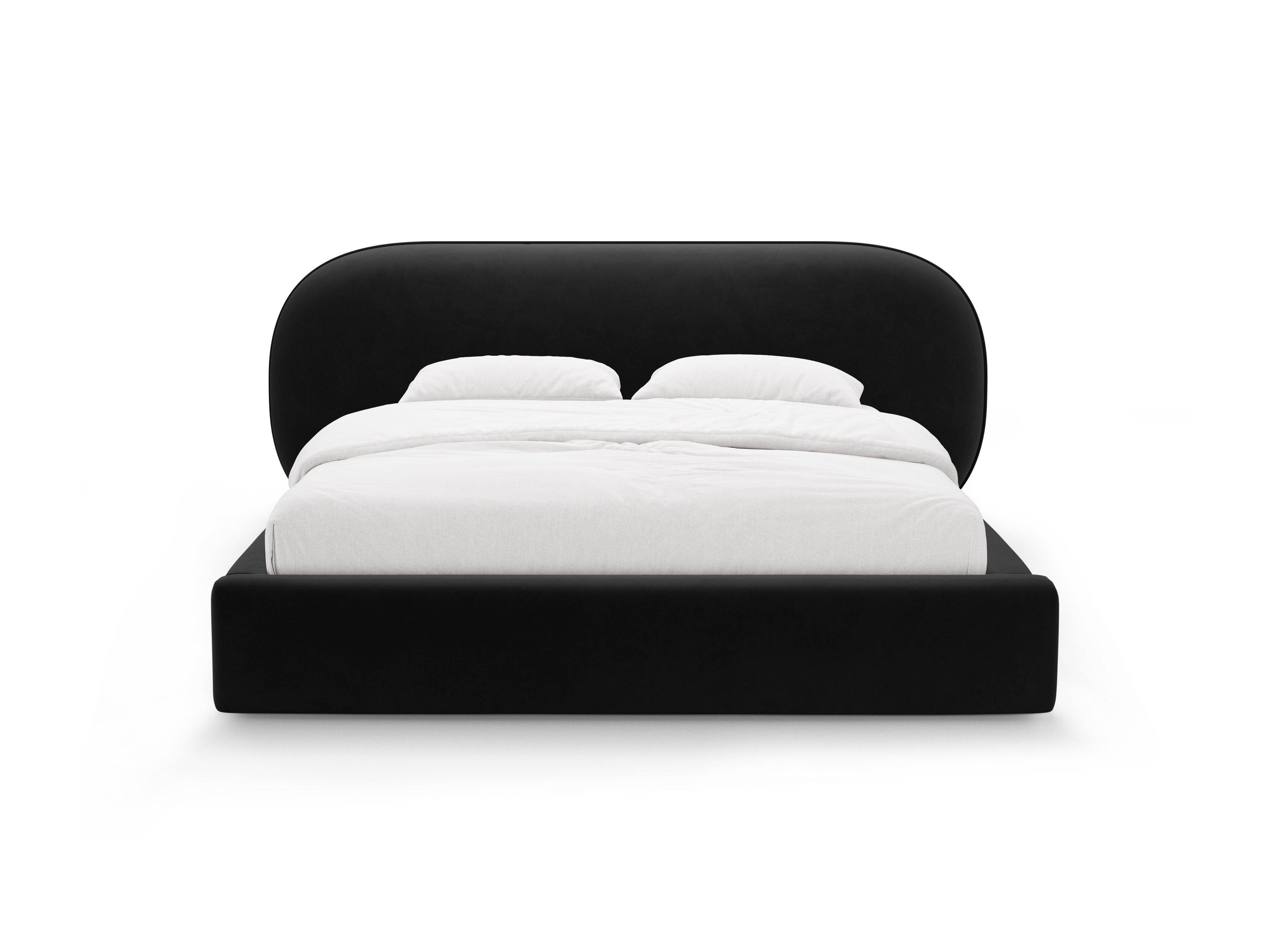 Samtbett OVALO schwarz