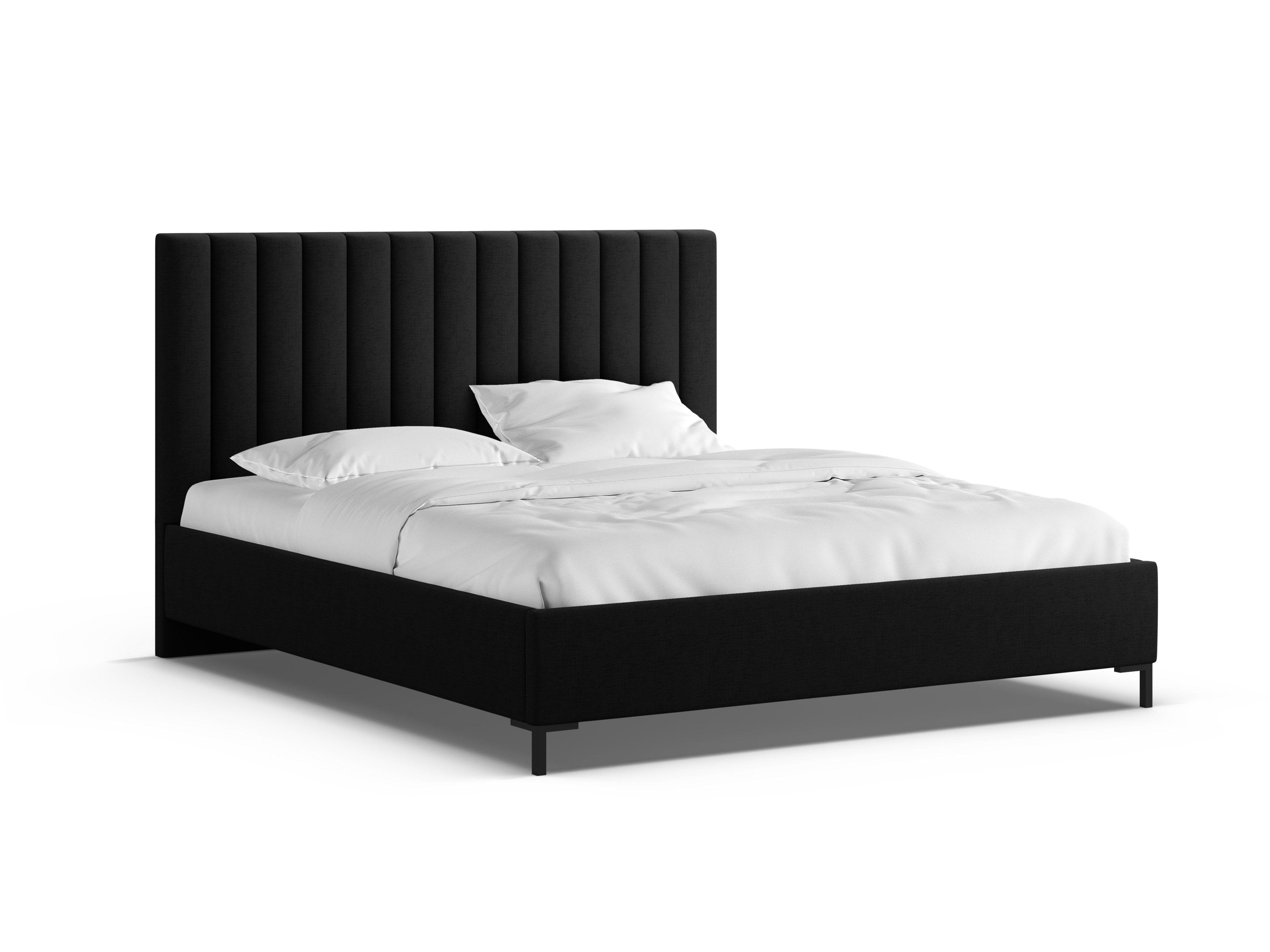 Bett mit Bettkasten ALLISON schwarz