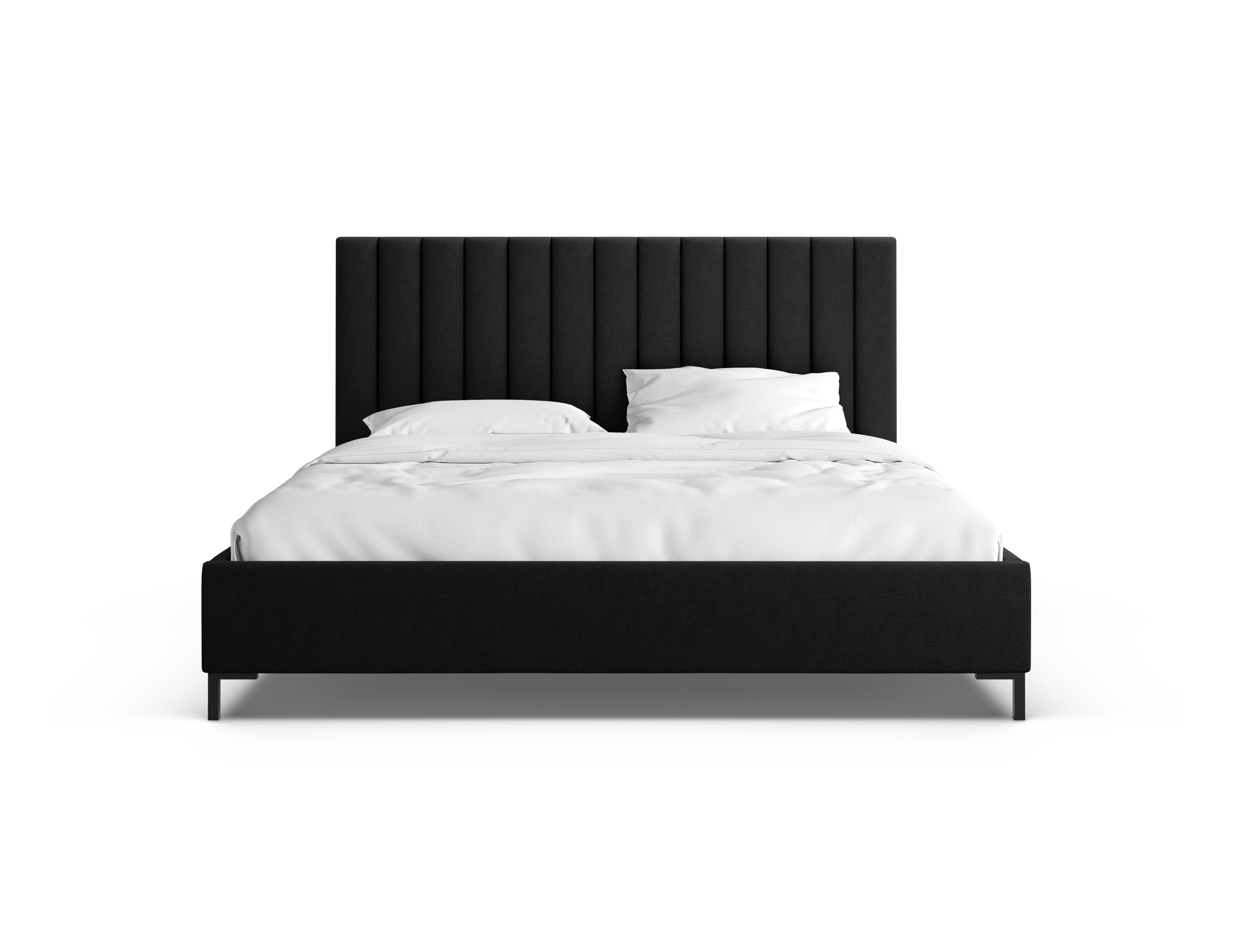 Bett mit Bettkasten ALLISON schwarz