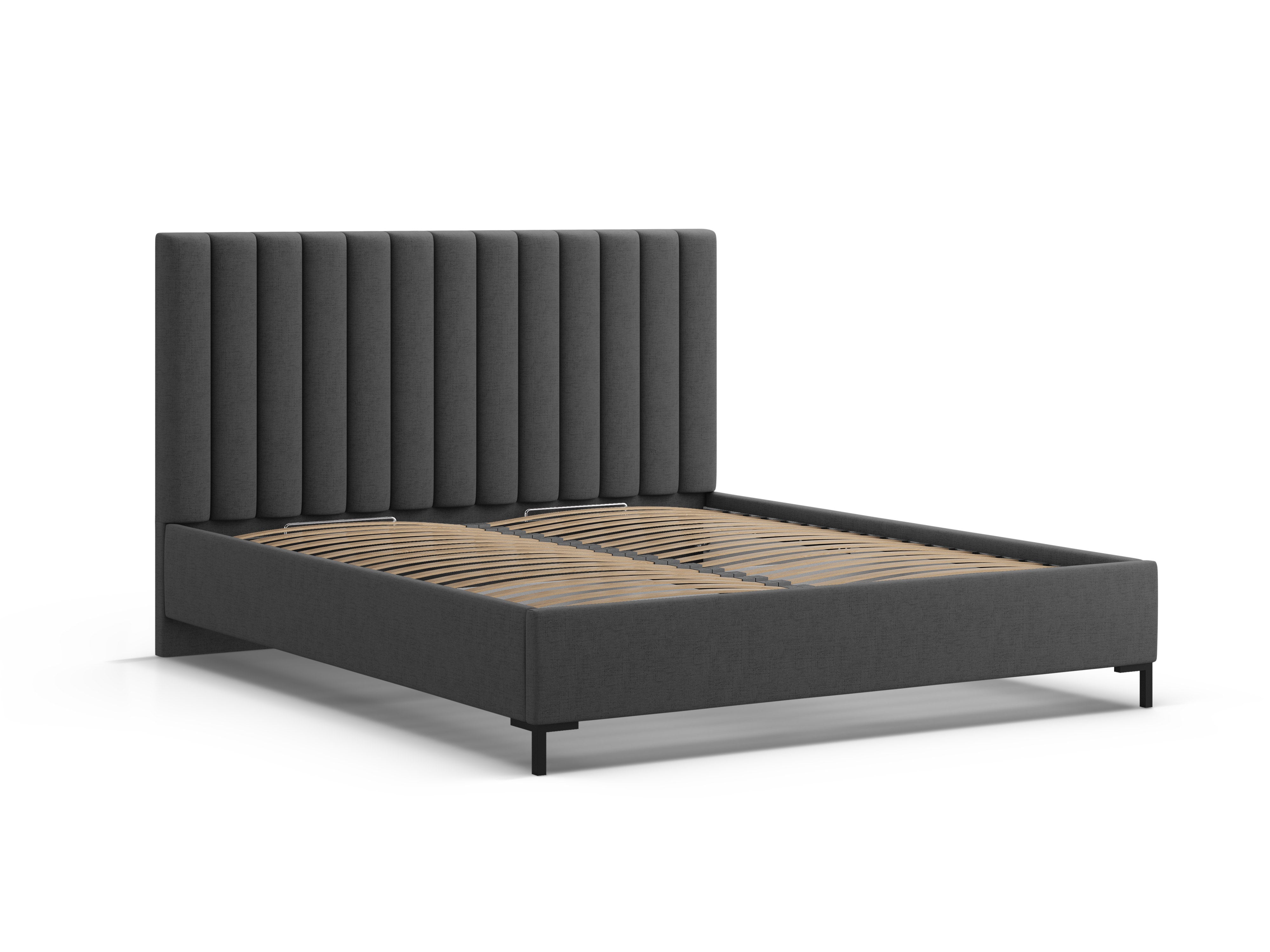 Bett mit Bettkasten ALLISON anthrazitfarben