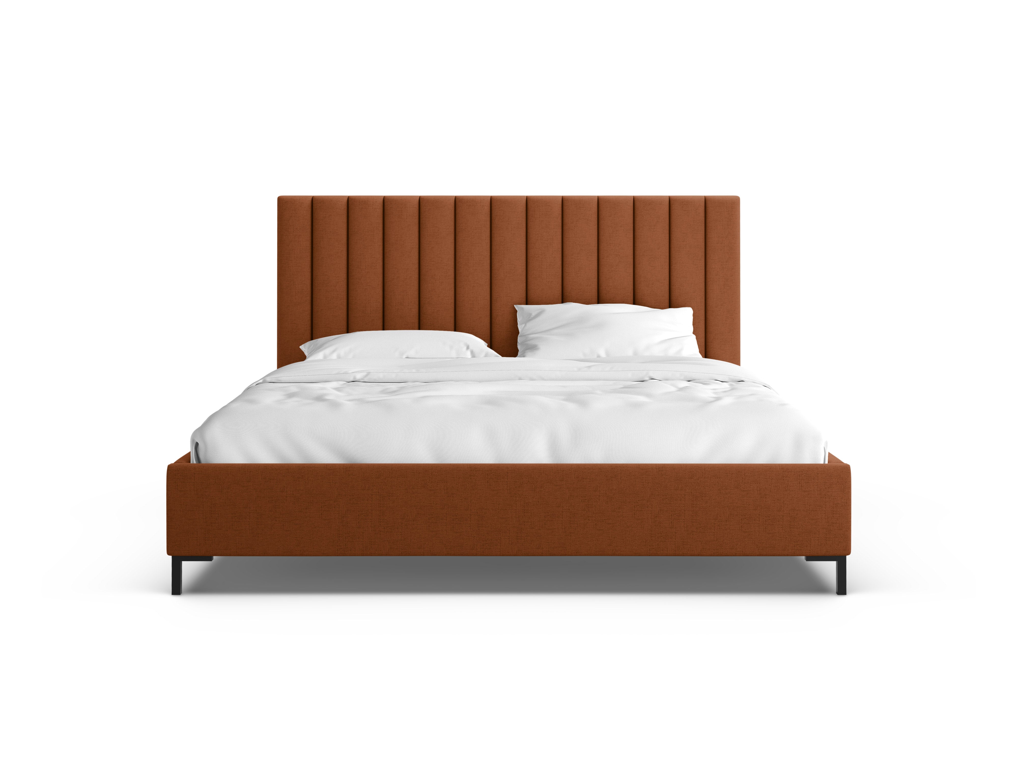 Bett mit Bettkasten ALLISON ziegelrot
