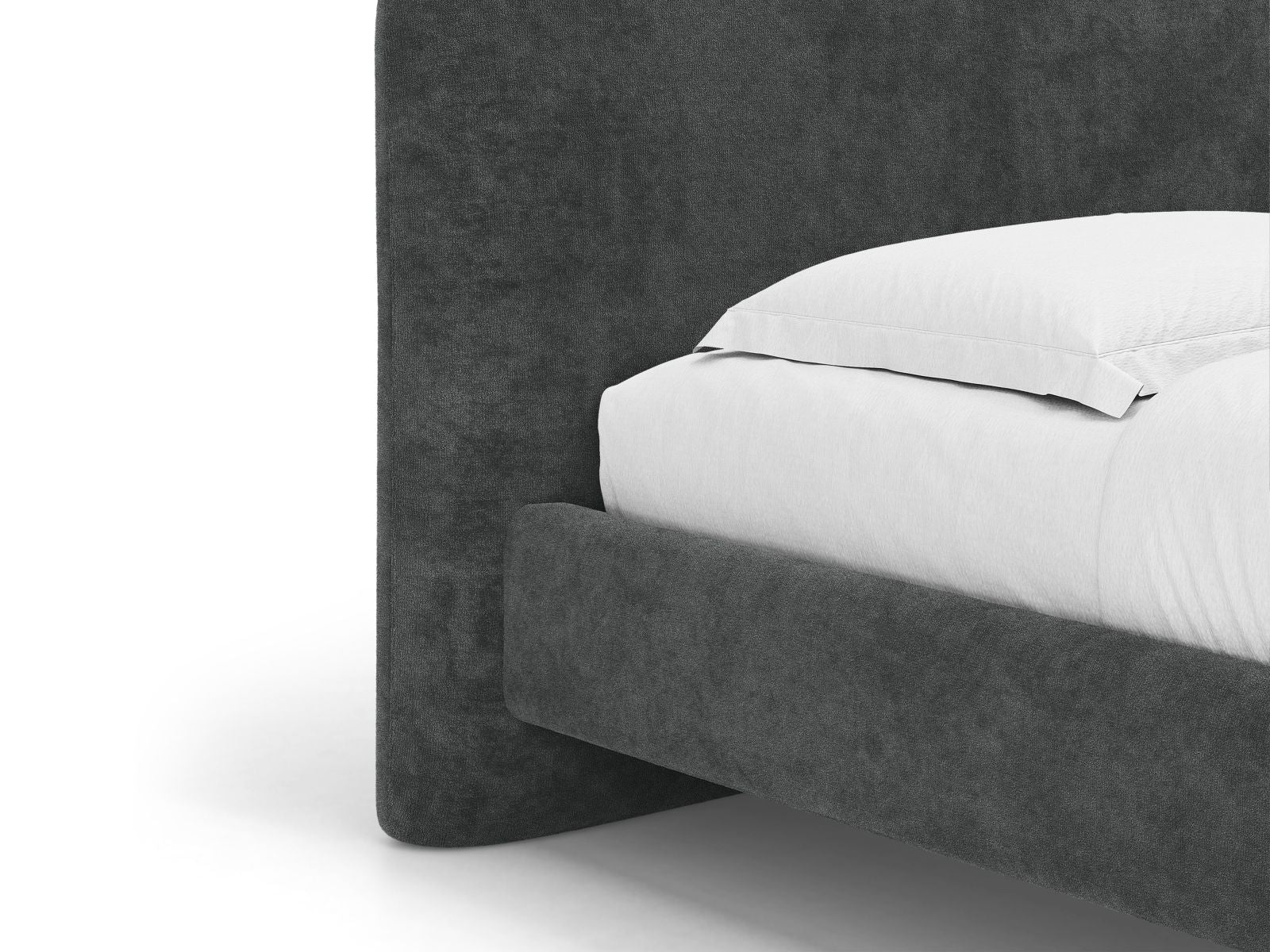 Bett VERA dunkelgrau Chenille
