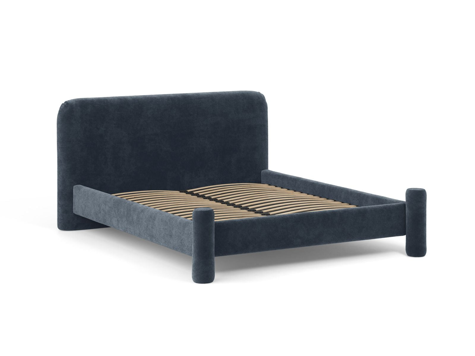 Bett VERA dunkelblauer Chenille