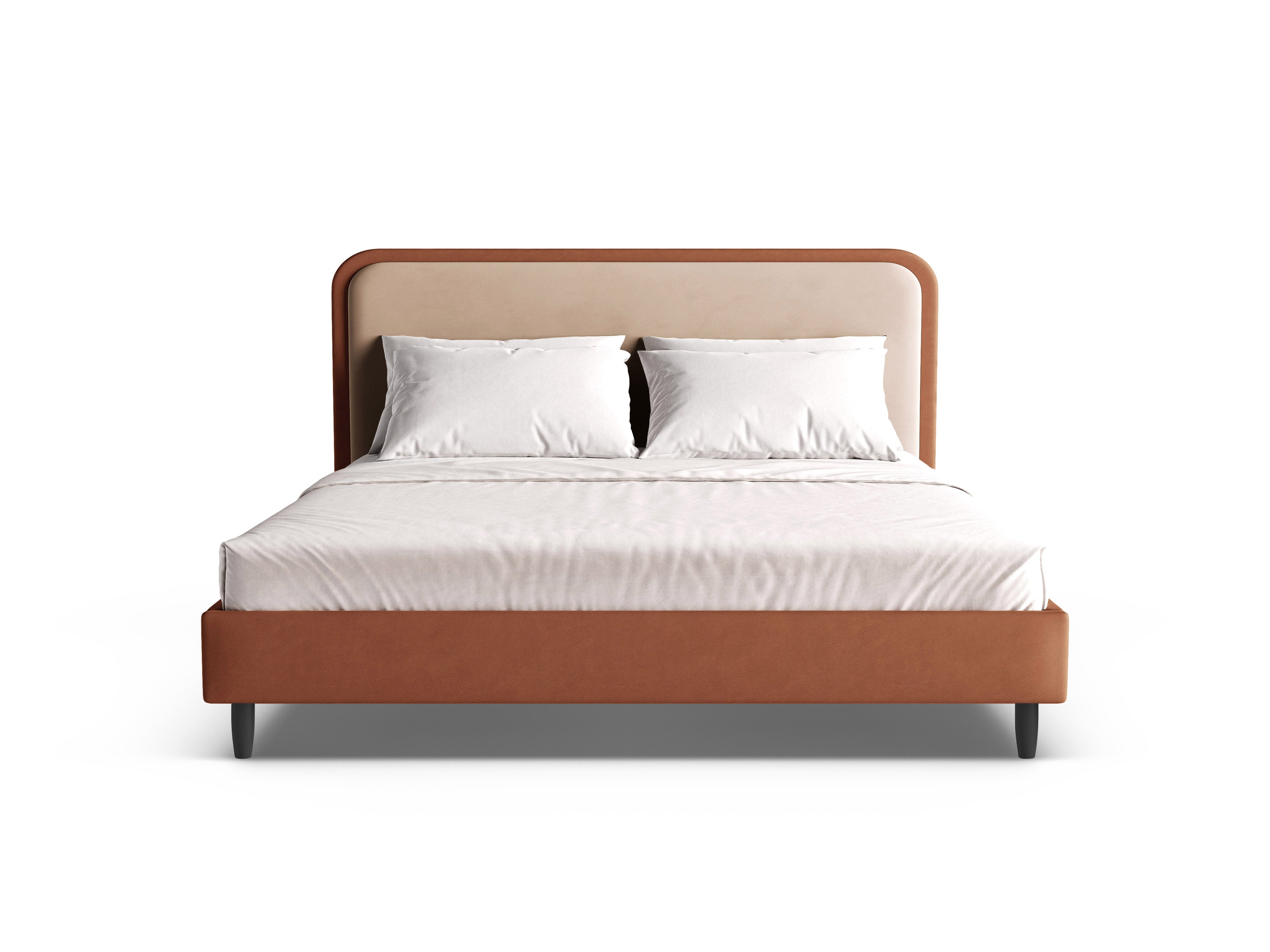Samtbett AVELINE mandelbeige