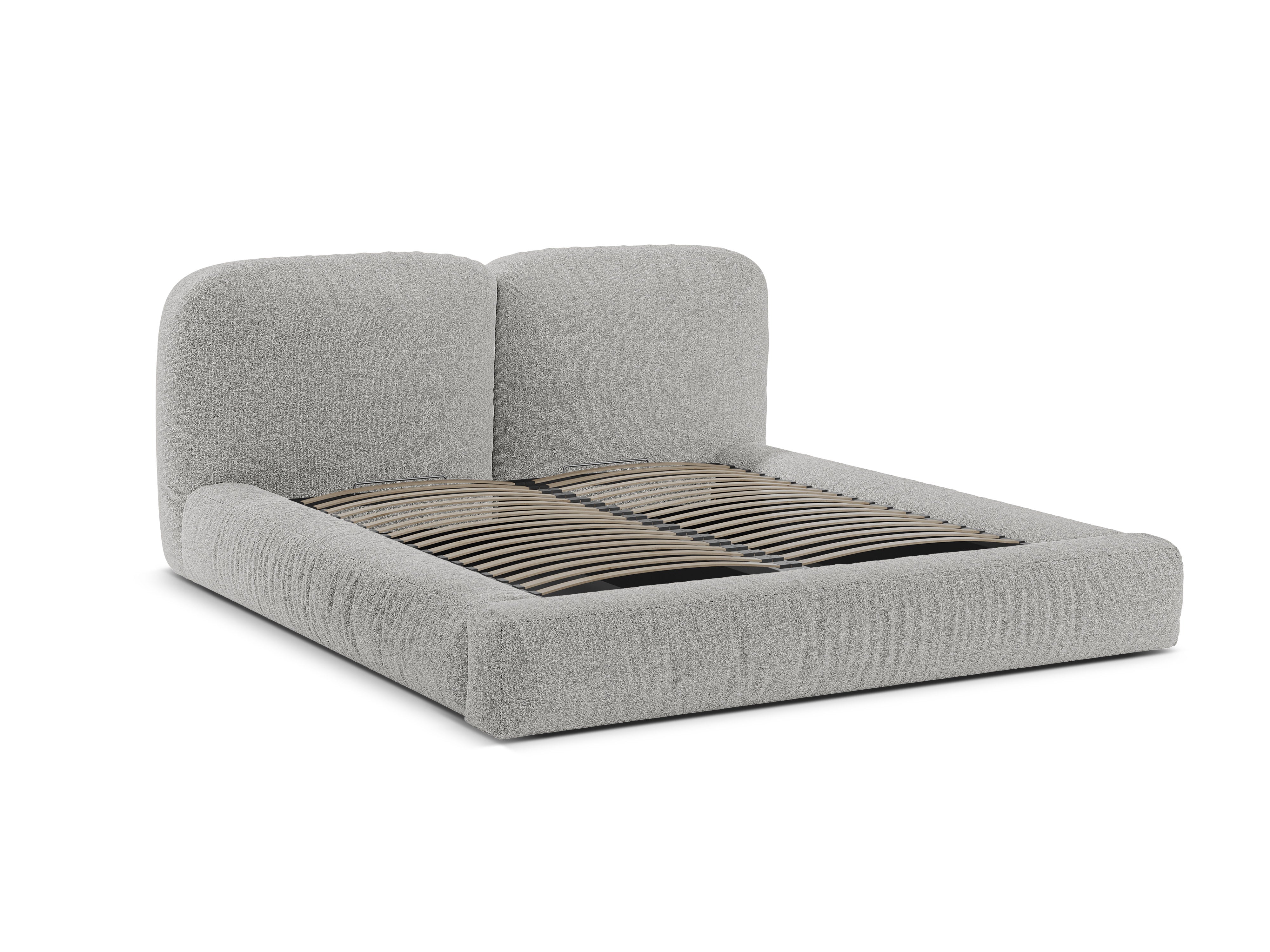 MARTINA Bed Silver Boucle