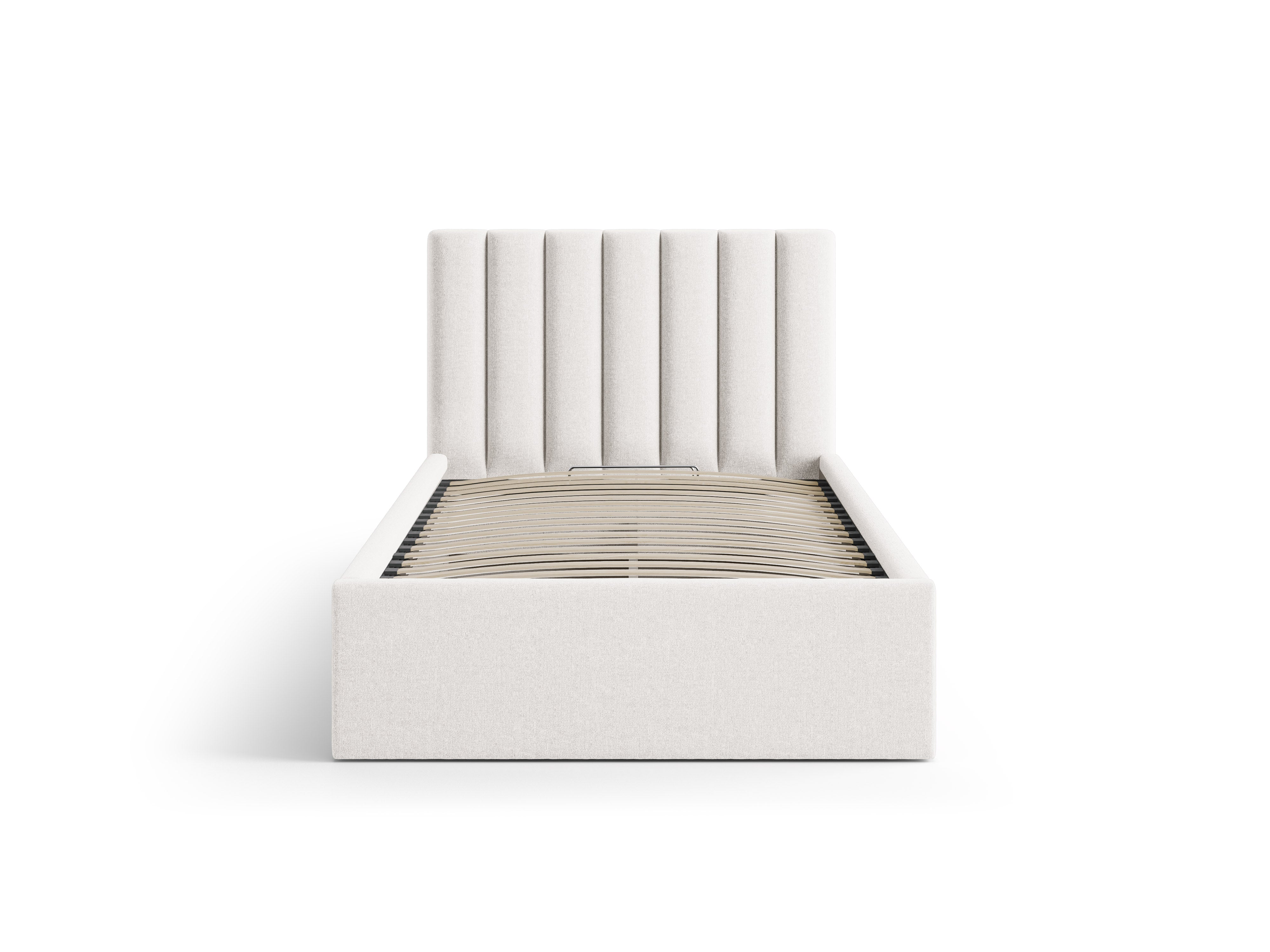 Einzelbett mit Bettkasten ALLISON in hellbeige