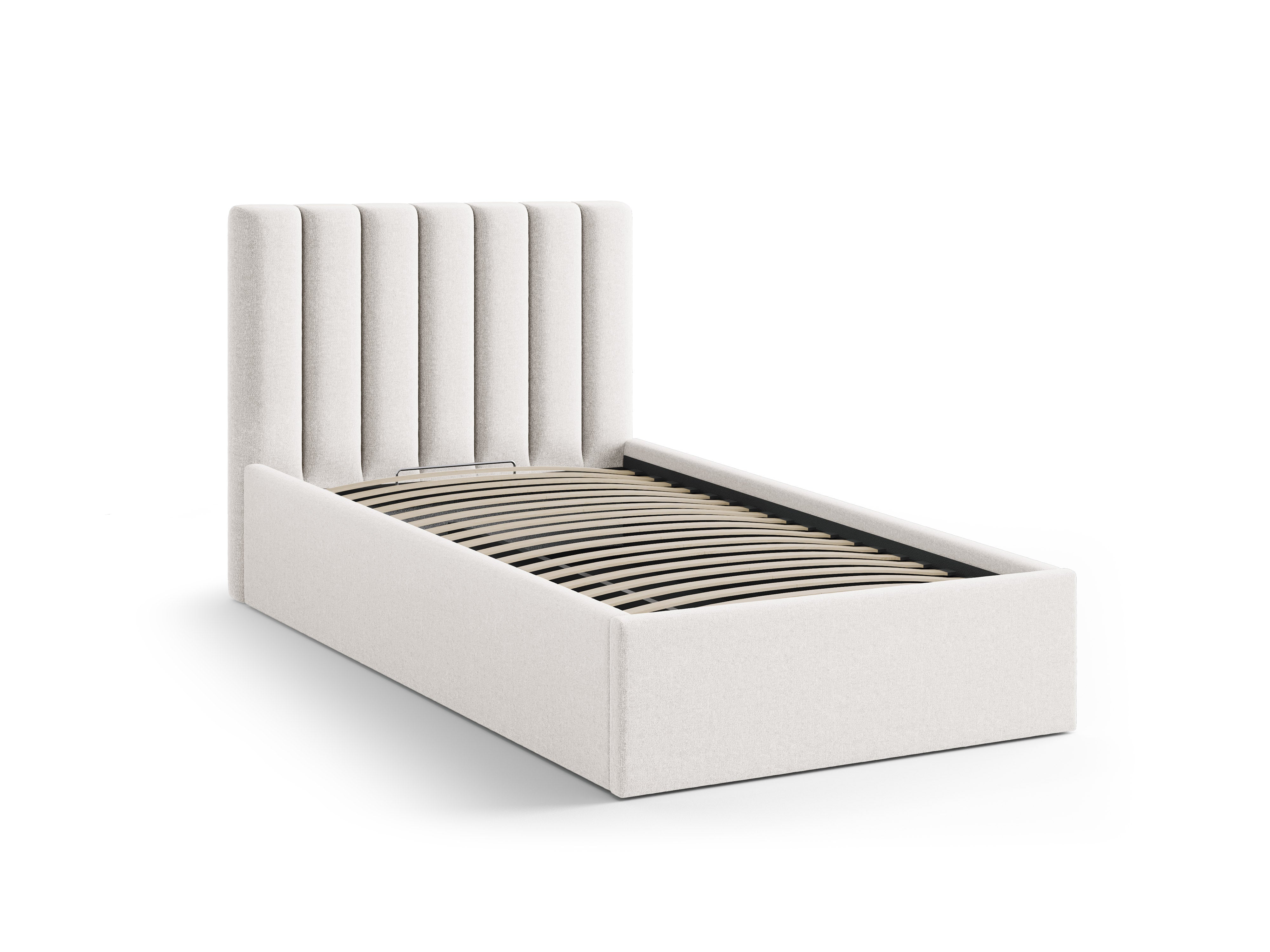 Einzelbett mit Bettkasten ALLISON in hellbeige
