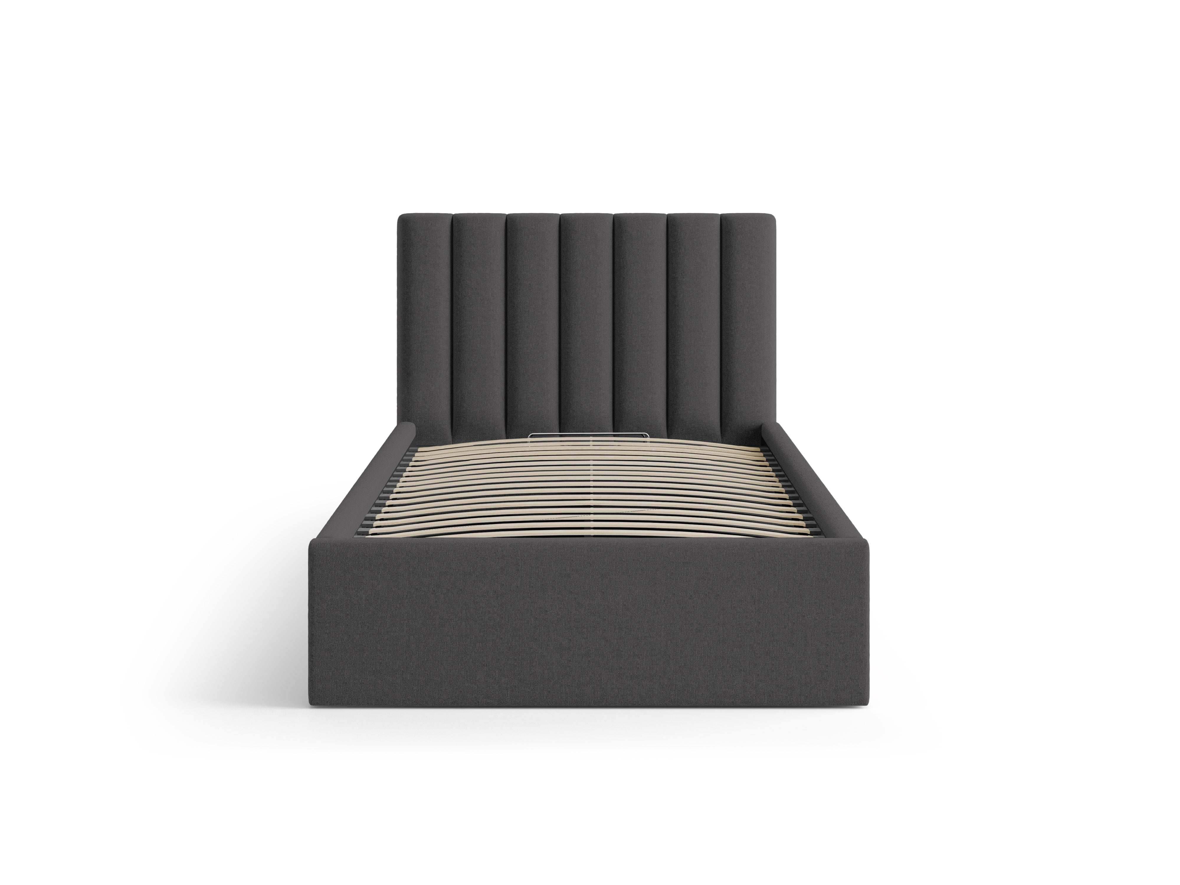 Einzelbett mit Bettkasten ALLISON in Anthrazit