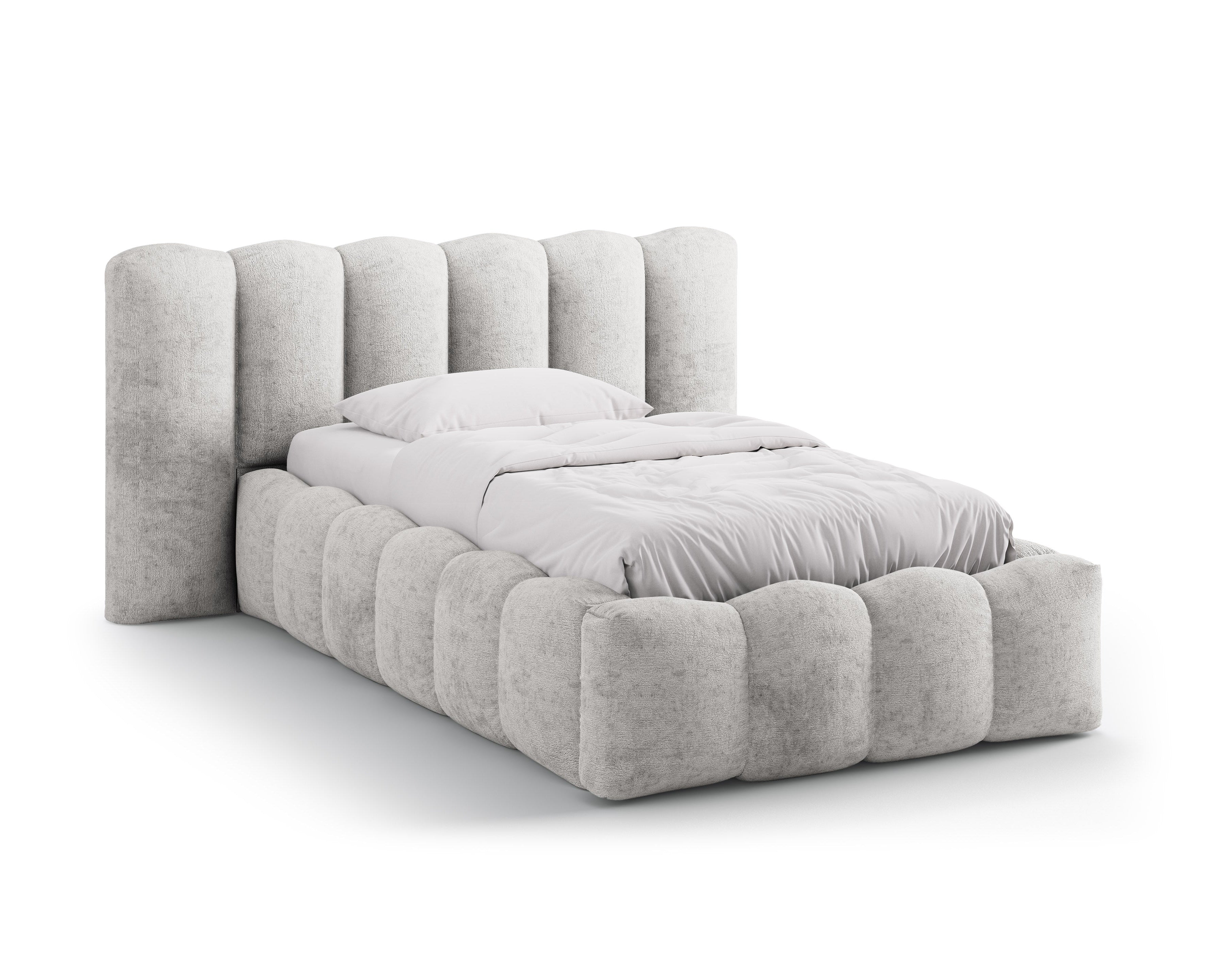LUPINE Bed Light Gray Chenille