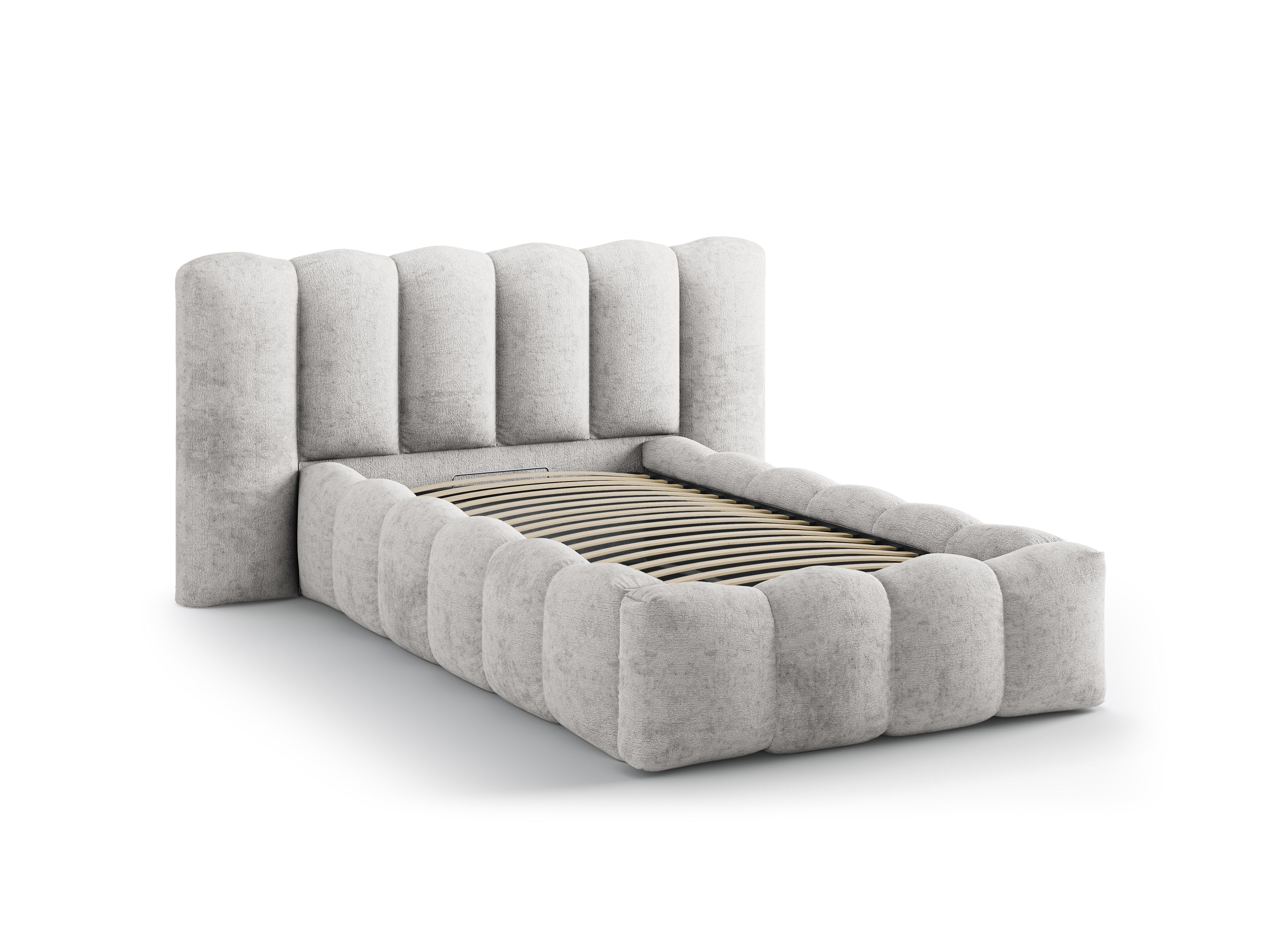 LUPINE Bed Light Gray Chenille