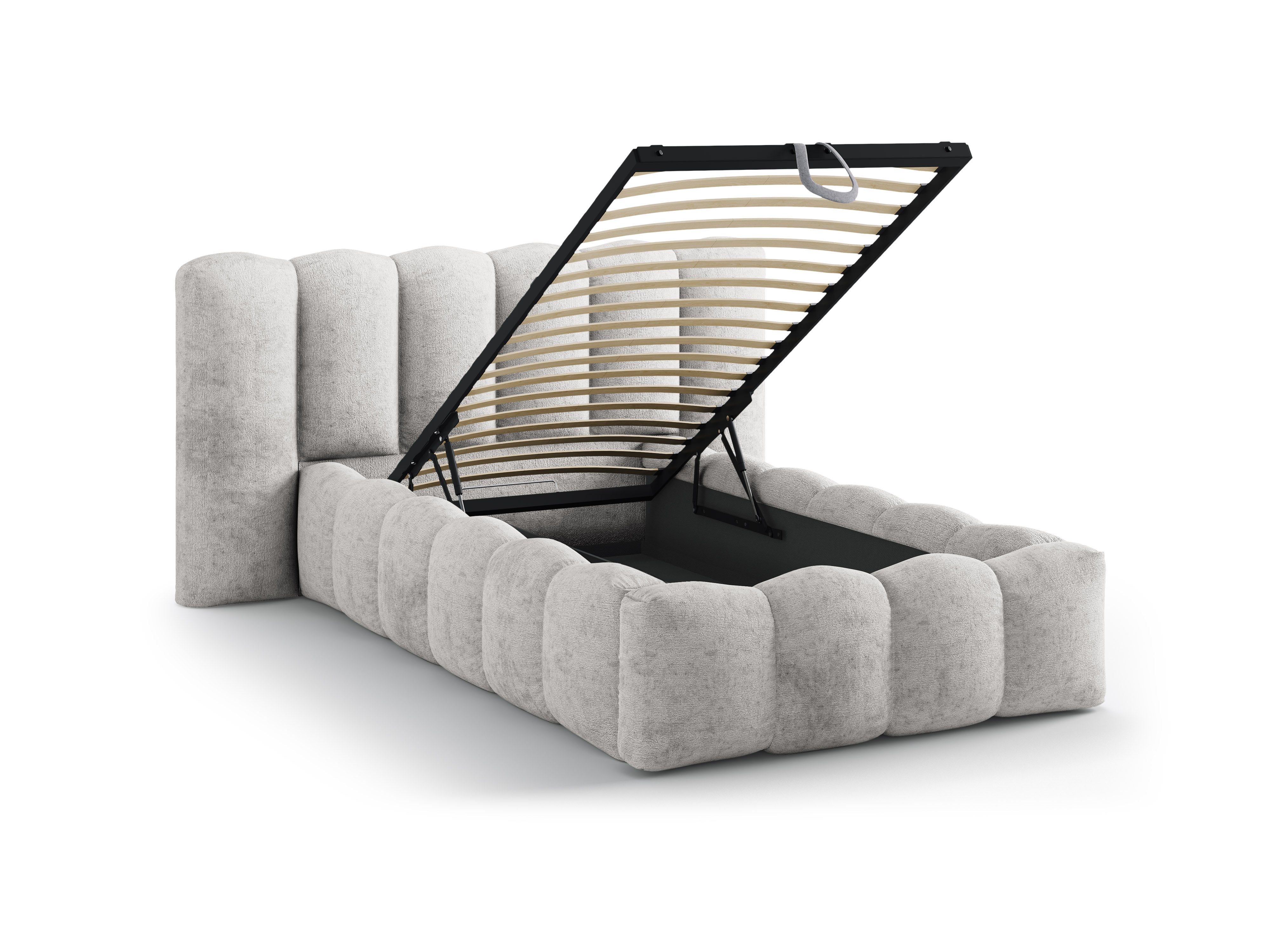 LUPINE Bed Light Gray Chenille