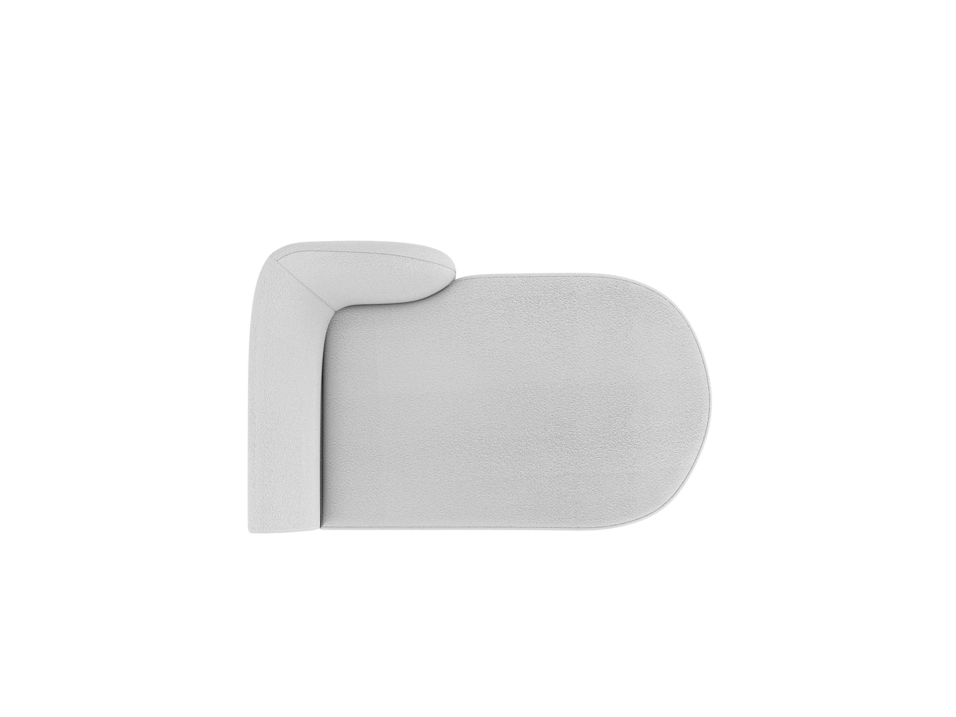 Rechtsseitiger Sessel MILEY hellgrau Boucle