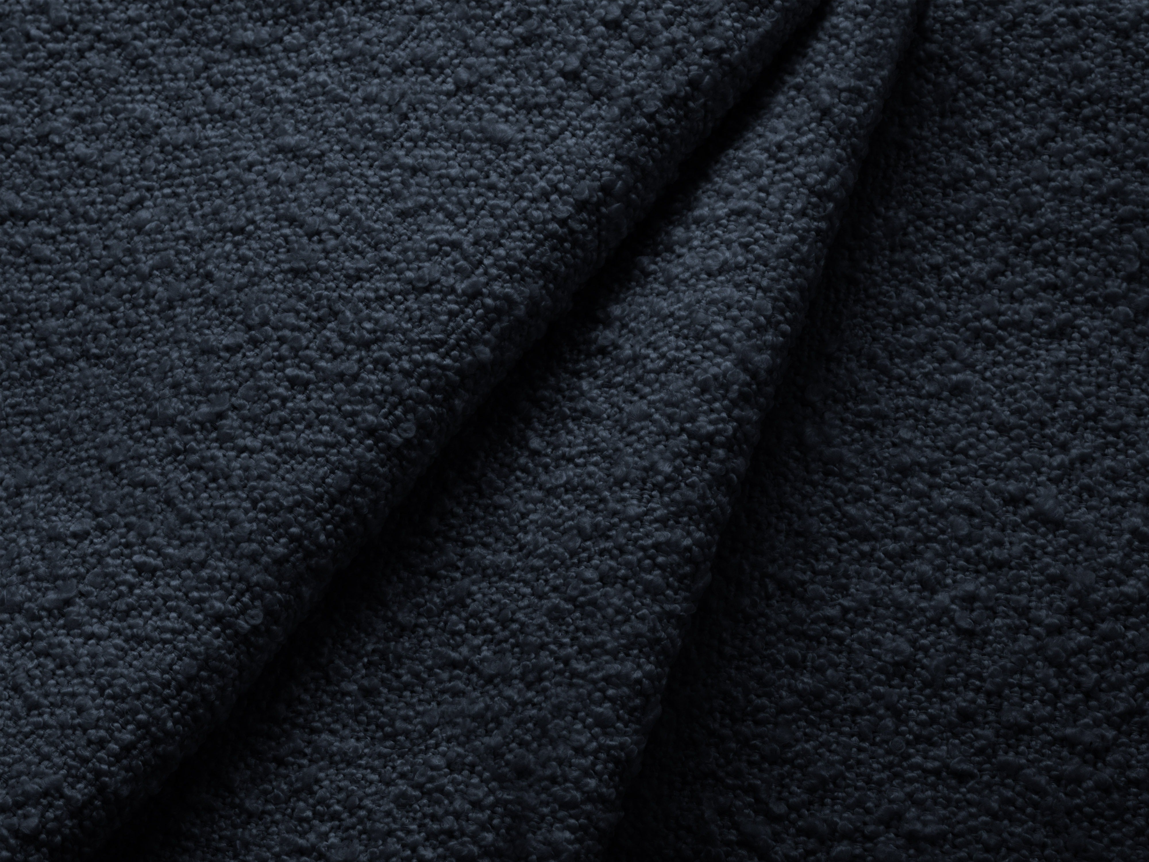 Rechtsseitiger Sessel MILEY dunkelblauer Boucle