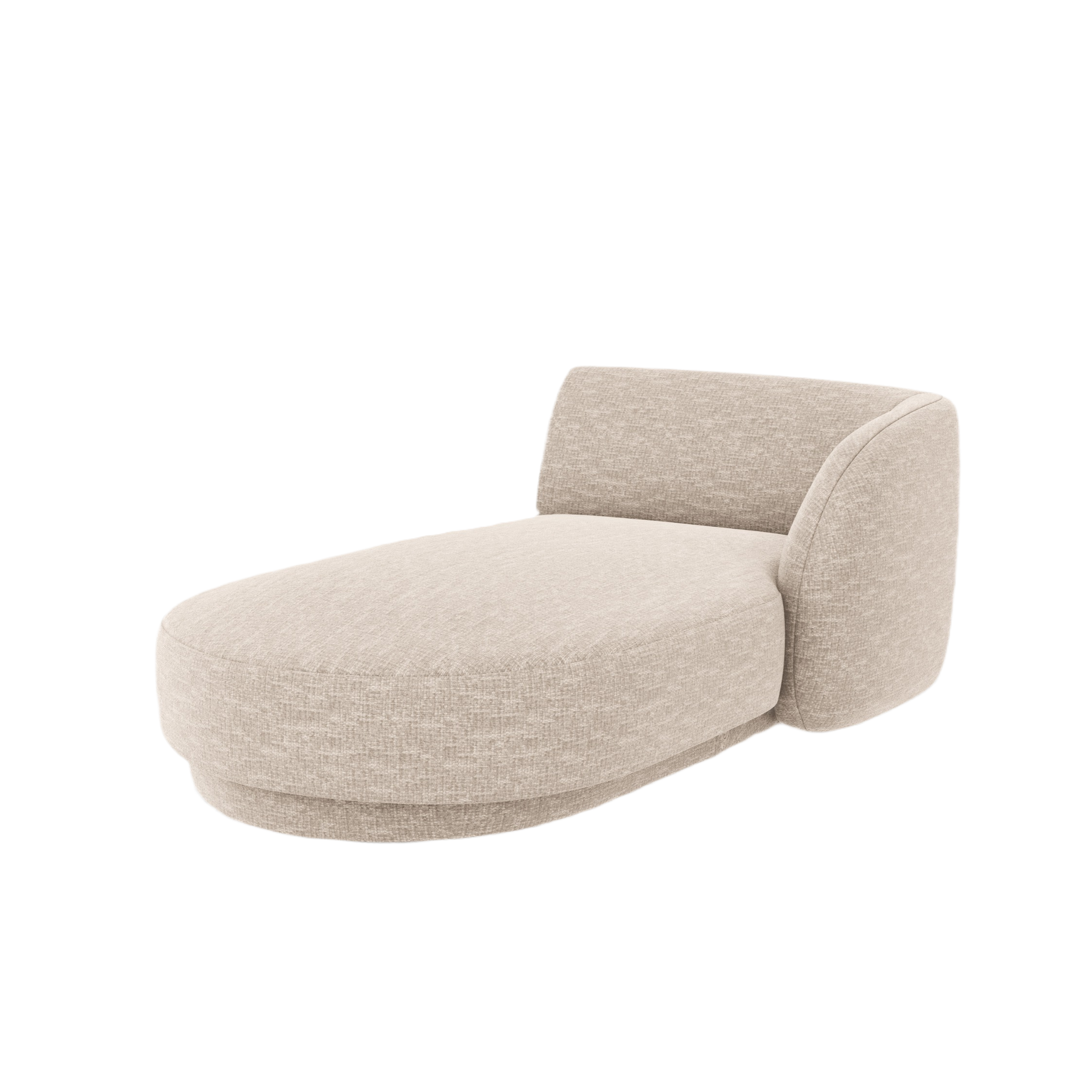 Rechtsseitiger Sessel MILEY beige samtig