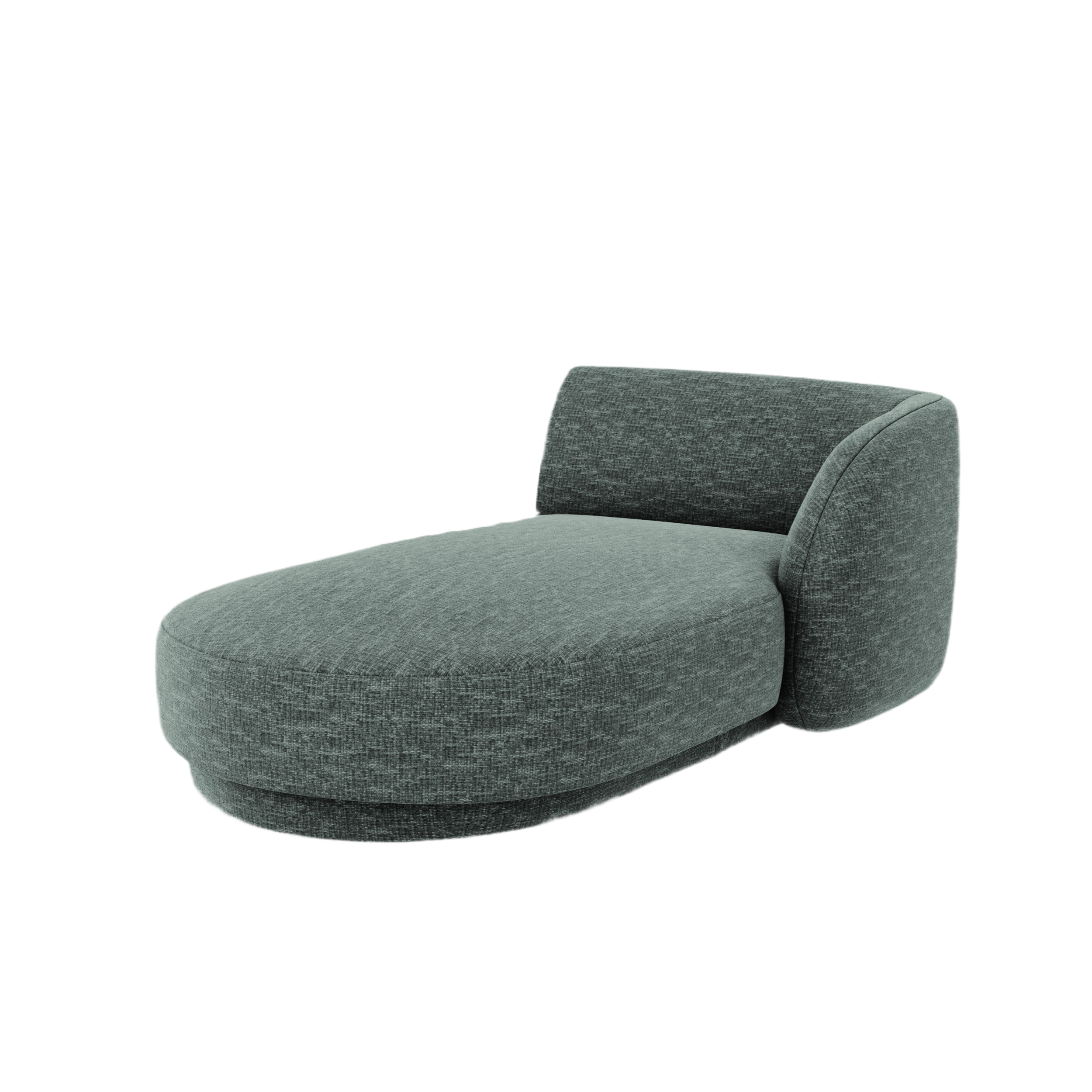 Rechtsseitiger Sessel MILEY petrolblau samtig