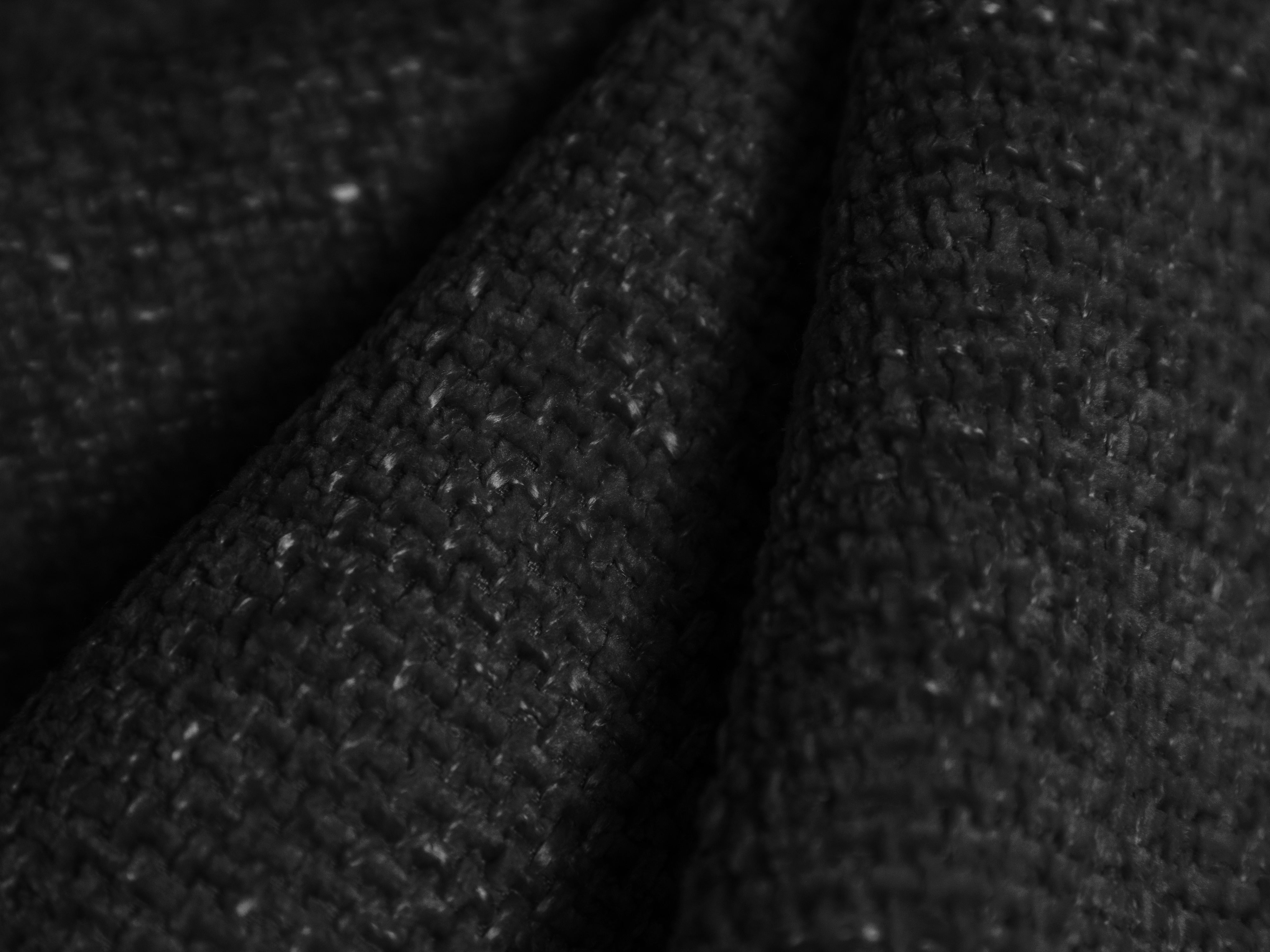 Rechtsseitiger Sessel MILEY schwarzer samtiger Chenille