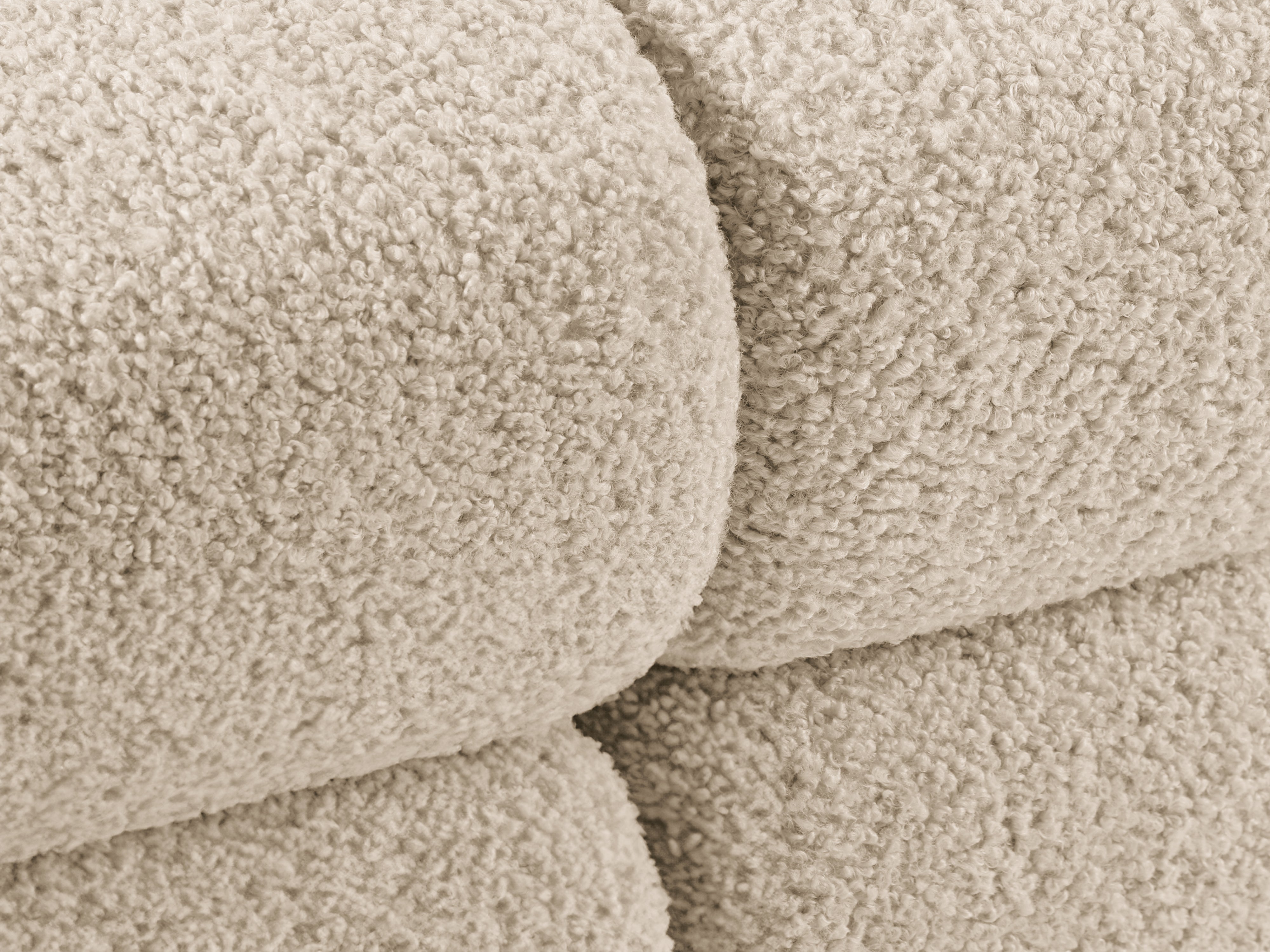Sofalängs links BELLIS in beigem Boucle