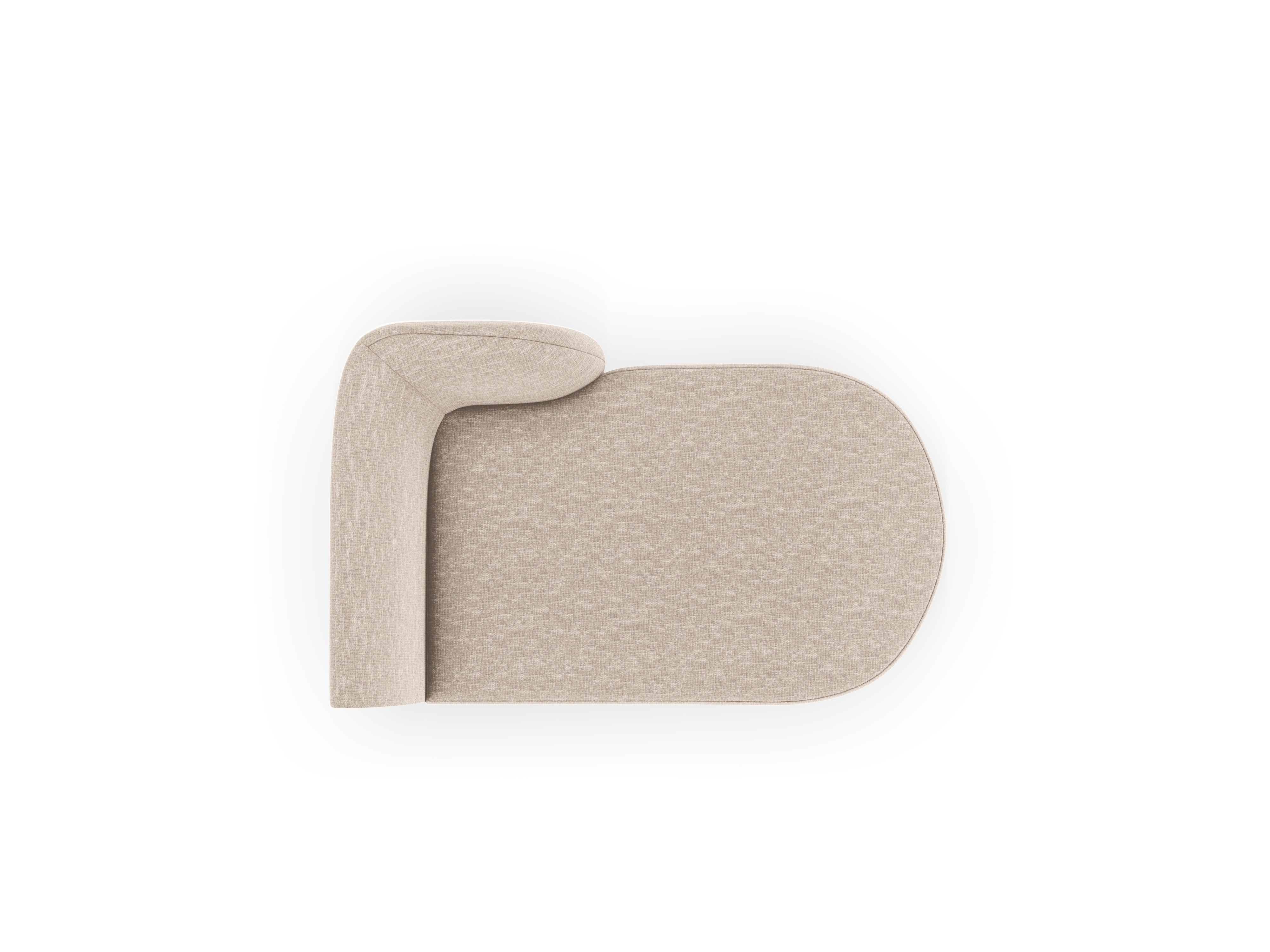 Rechtsseitiger Sessel MILEY beige Chenille