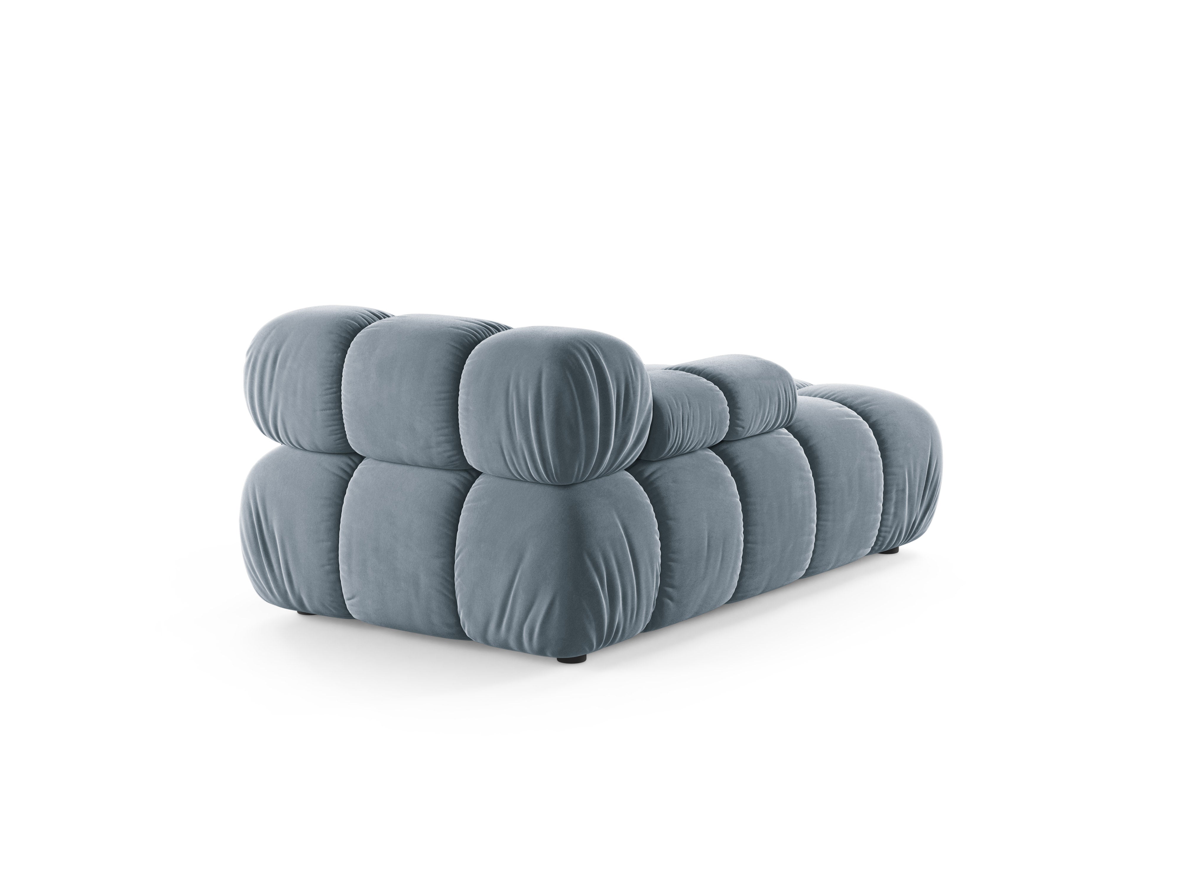 Sofalängssofa aus Samt links BELLIS blau