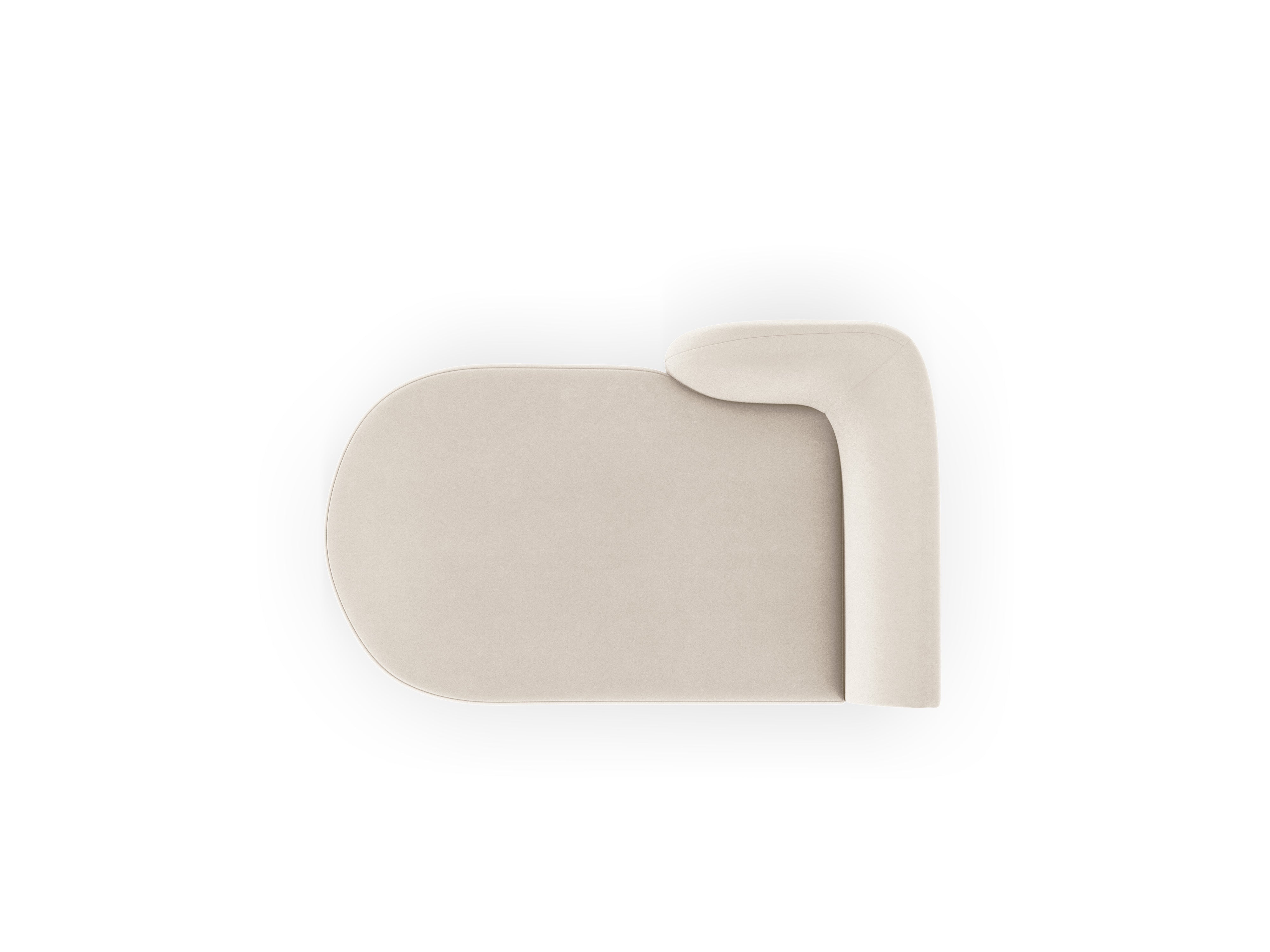 Samt-Sessel links MILEY hellbeige