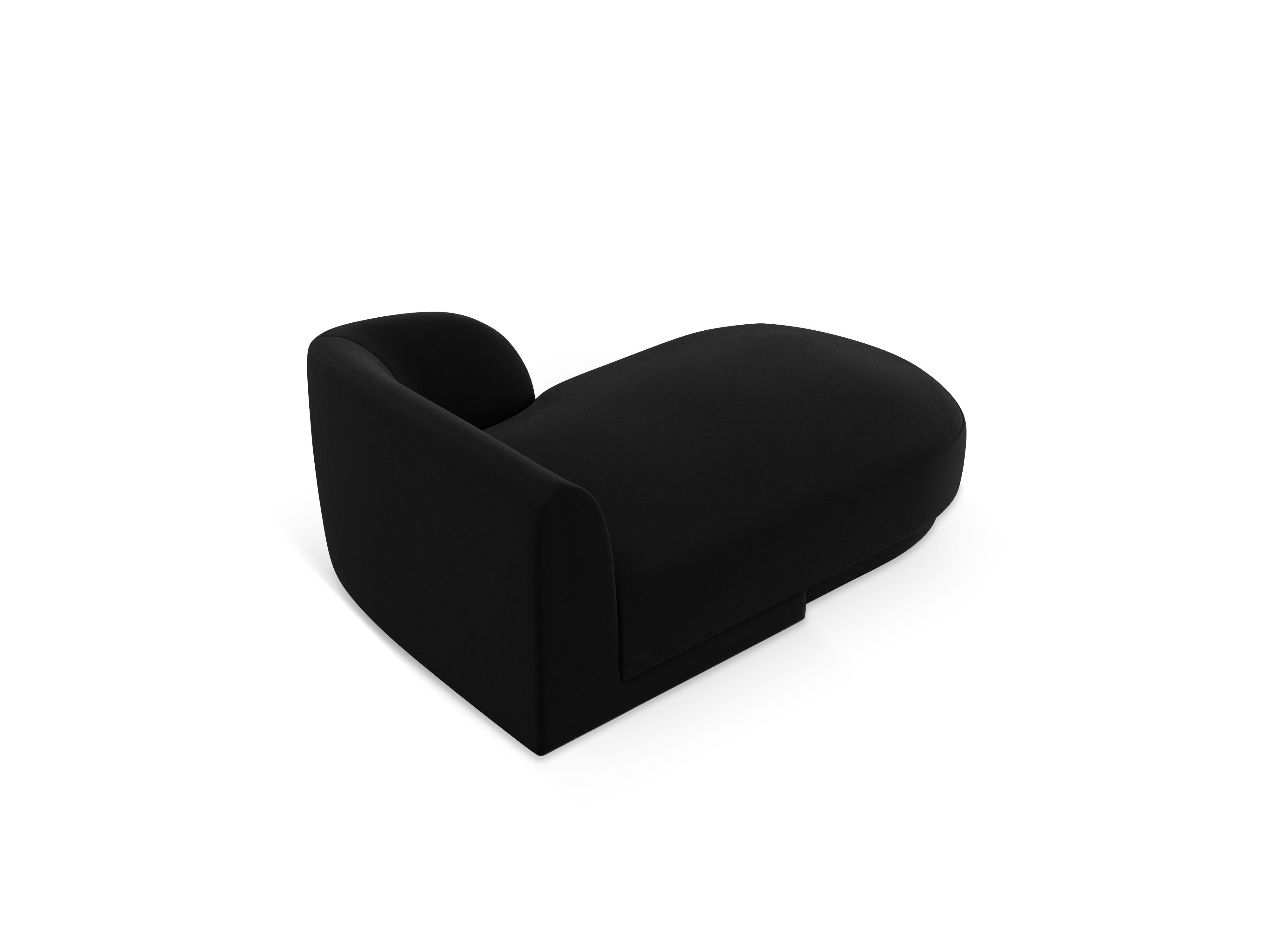 Right-facing velvet chaise longue MILEY black