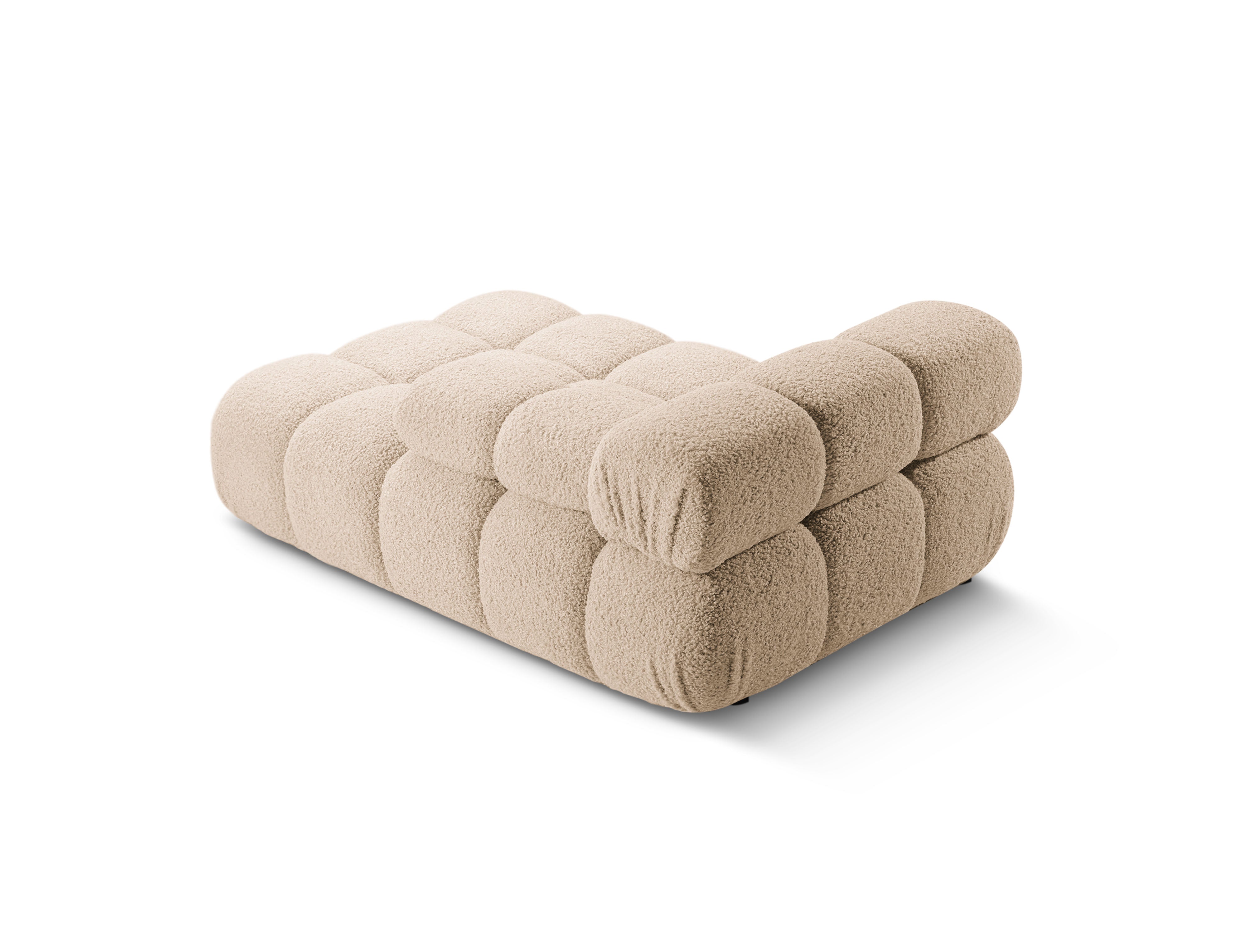 Rechtsseitiger Sessel BELLIS in sandfarbener Boucle.