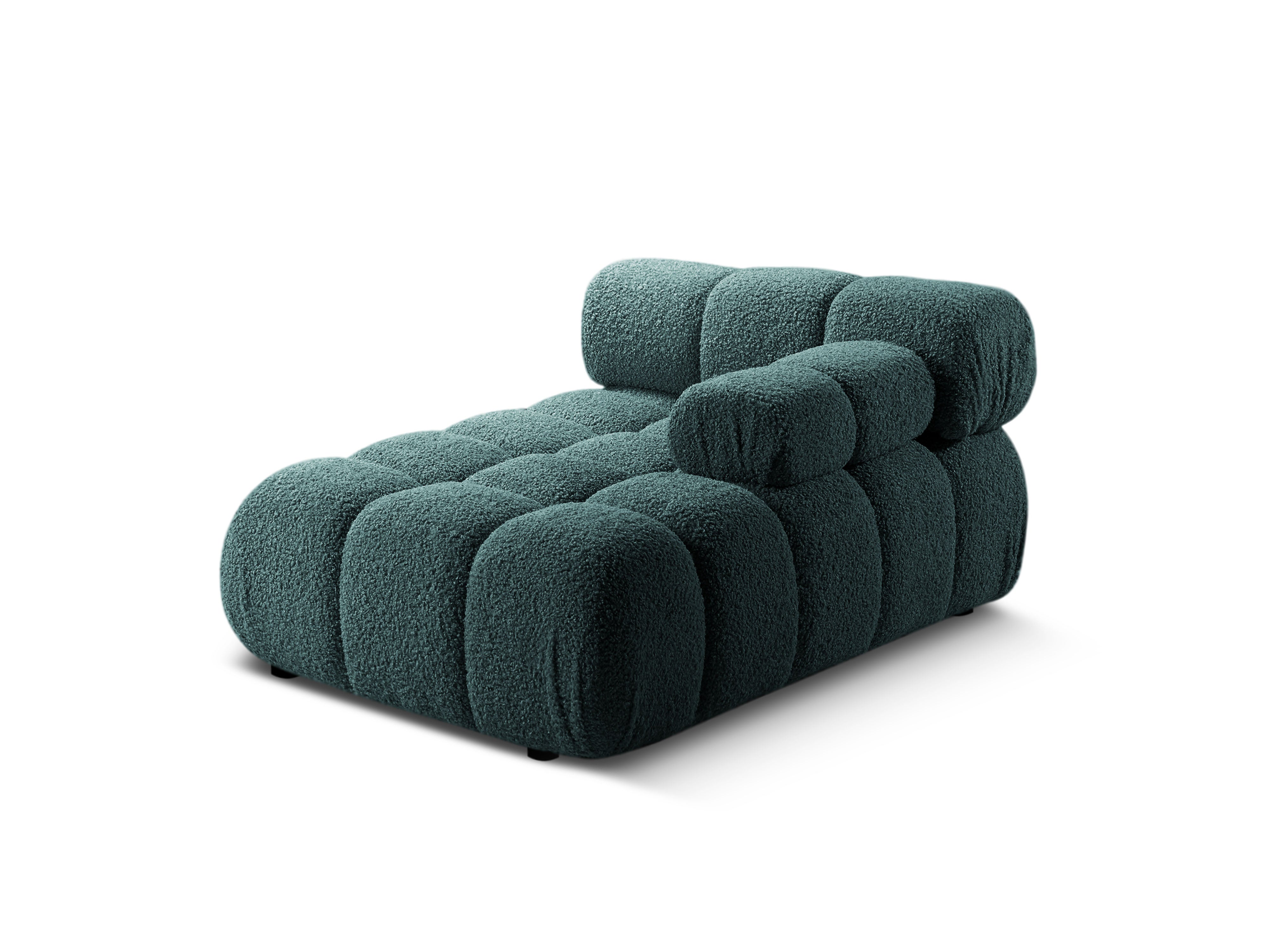 Rechtsseitiger Sessel BELLIS in tiefem Petrol Boucle