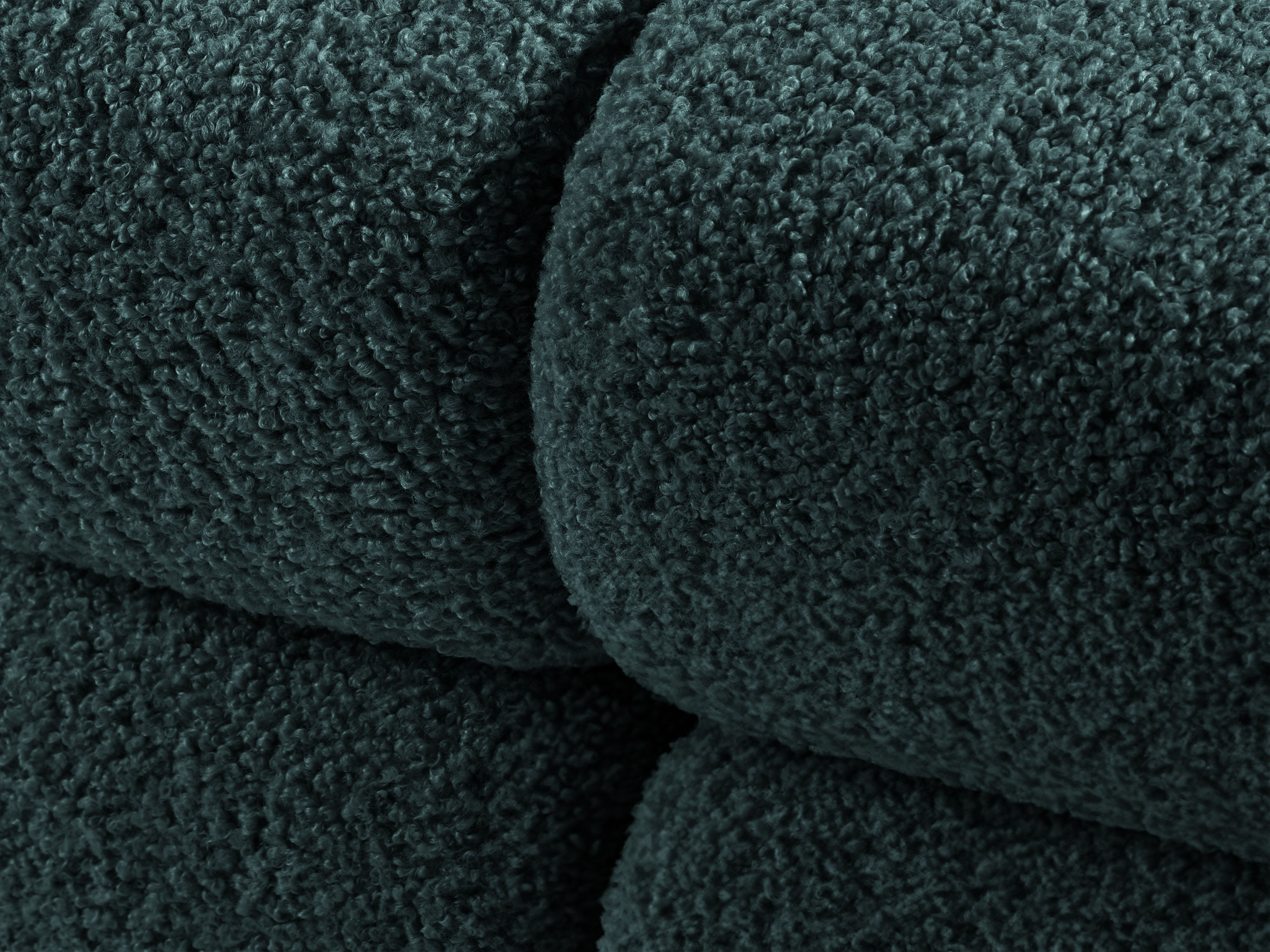 Rechtsseitiger Sessel BELLIS in tiefem Petrol Boucle