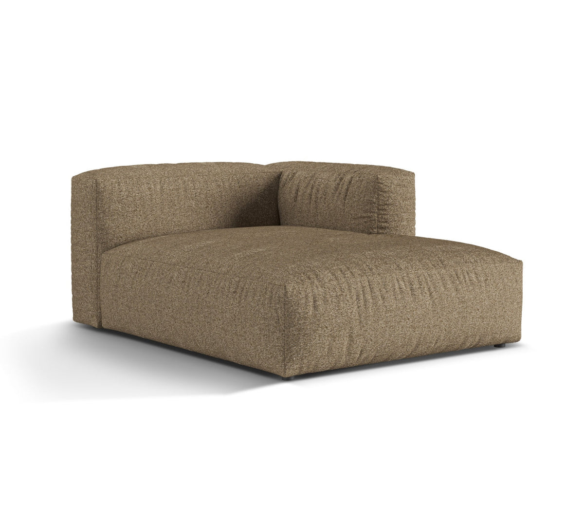 Szezlong prawostronny MARTINA cappuccino boucle – ujęcie boczne