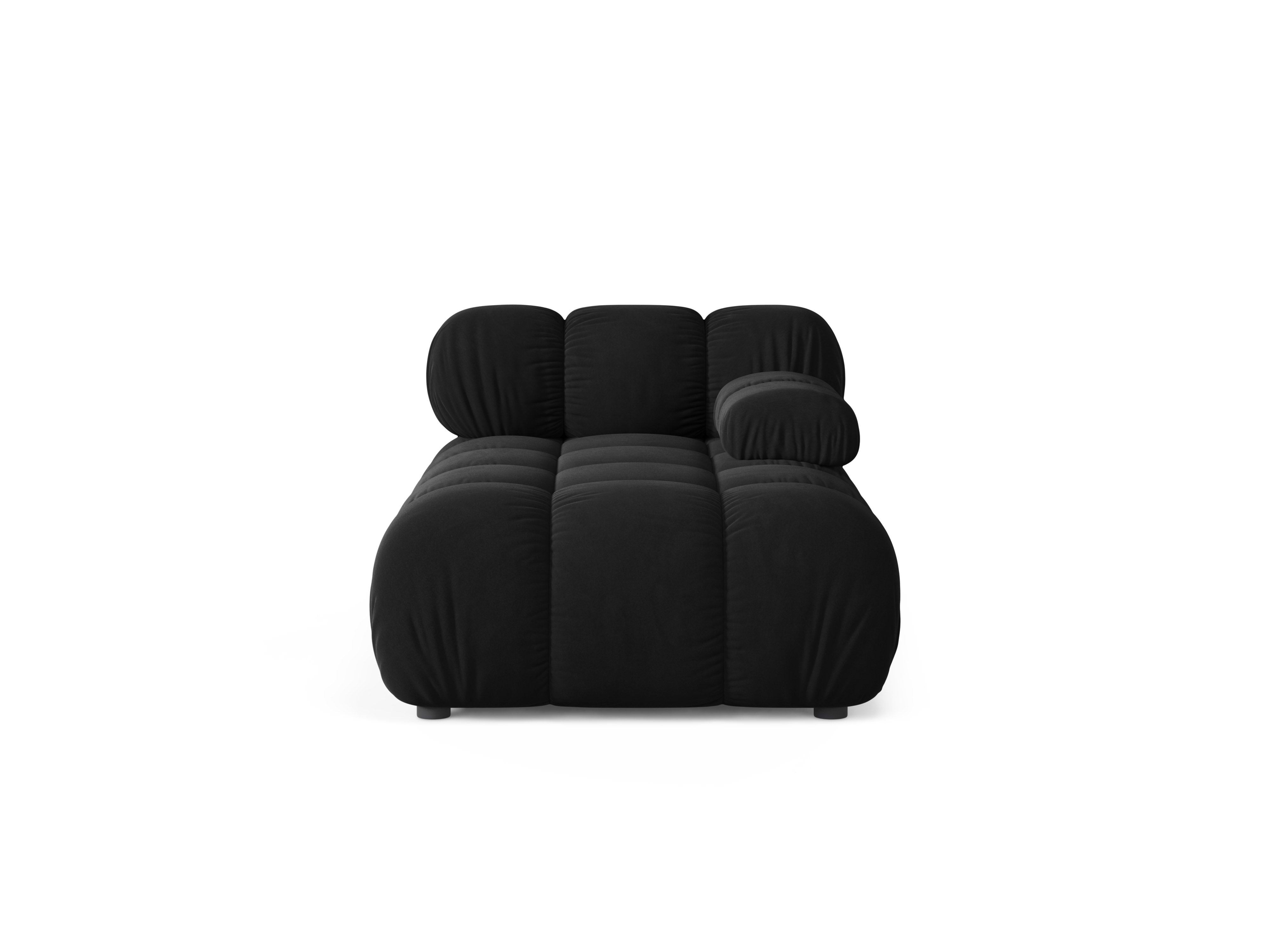 Sessel aus Samt, rechtsseitig, BELLIS, schwarz