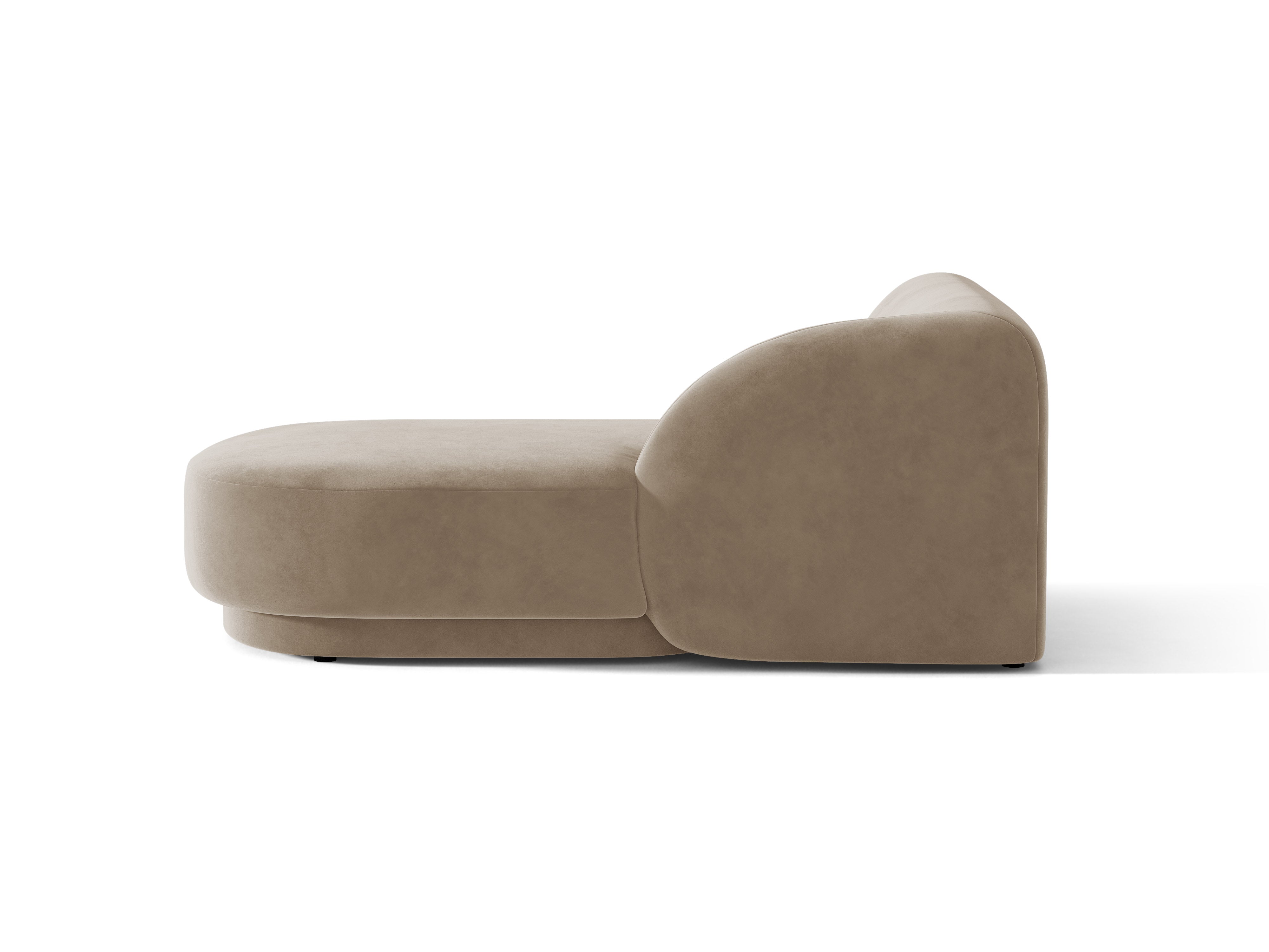 Szezlong aksamitny prawostronny MILEY cappuccino – welur