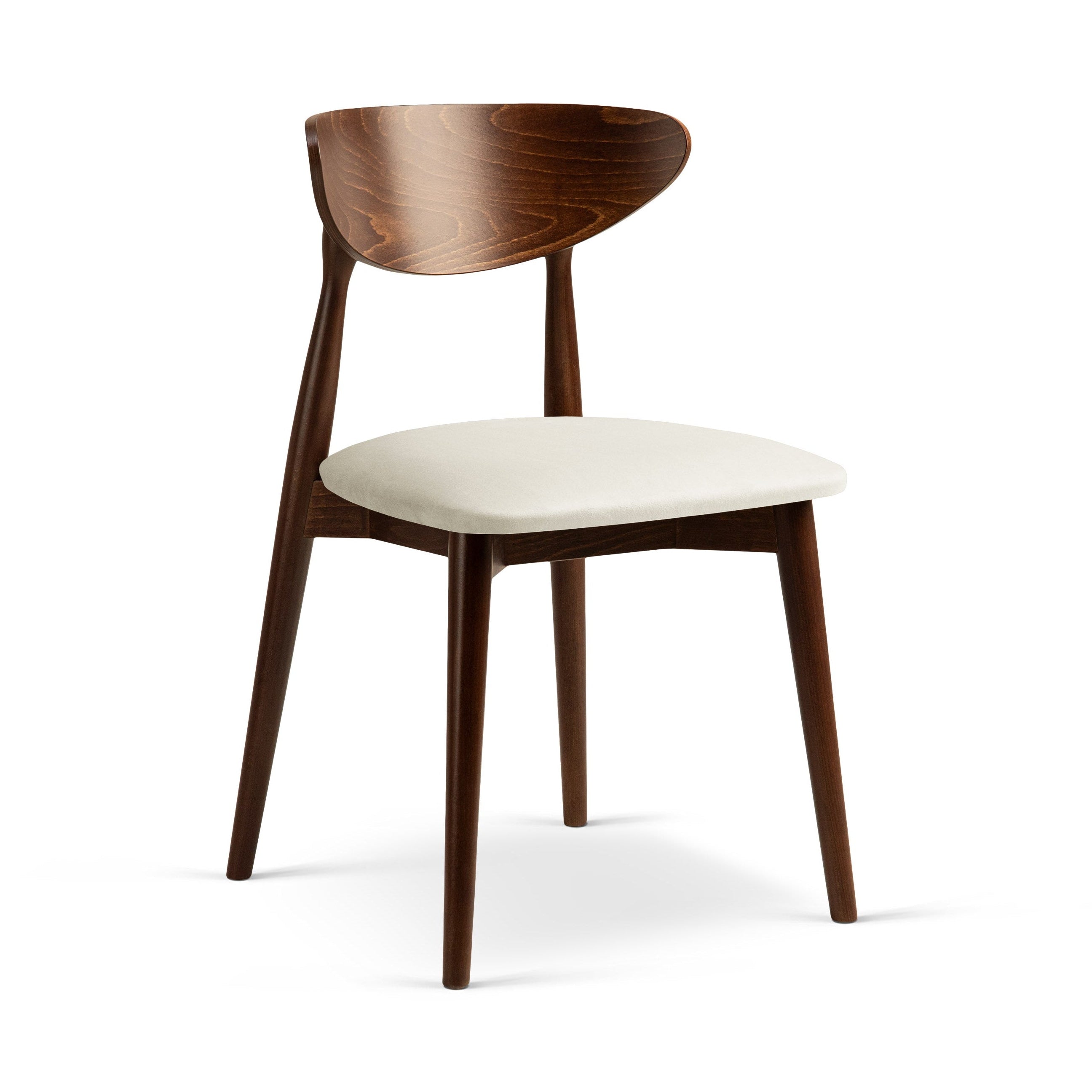 Sessel LEON aus samtigem Elfenbein