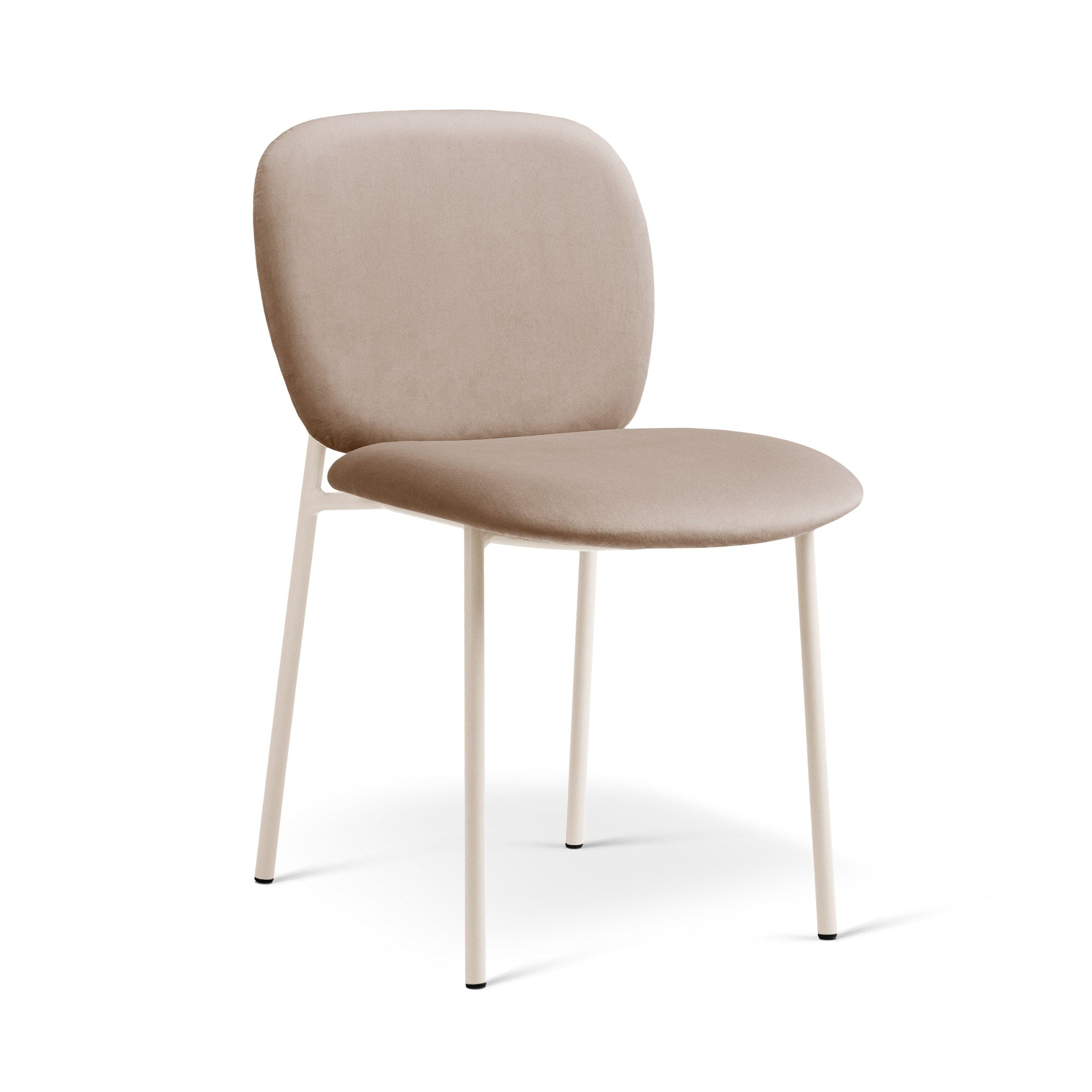 Samtstuhl CAROLINE mandelbeige