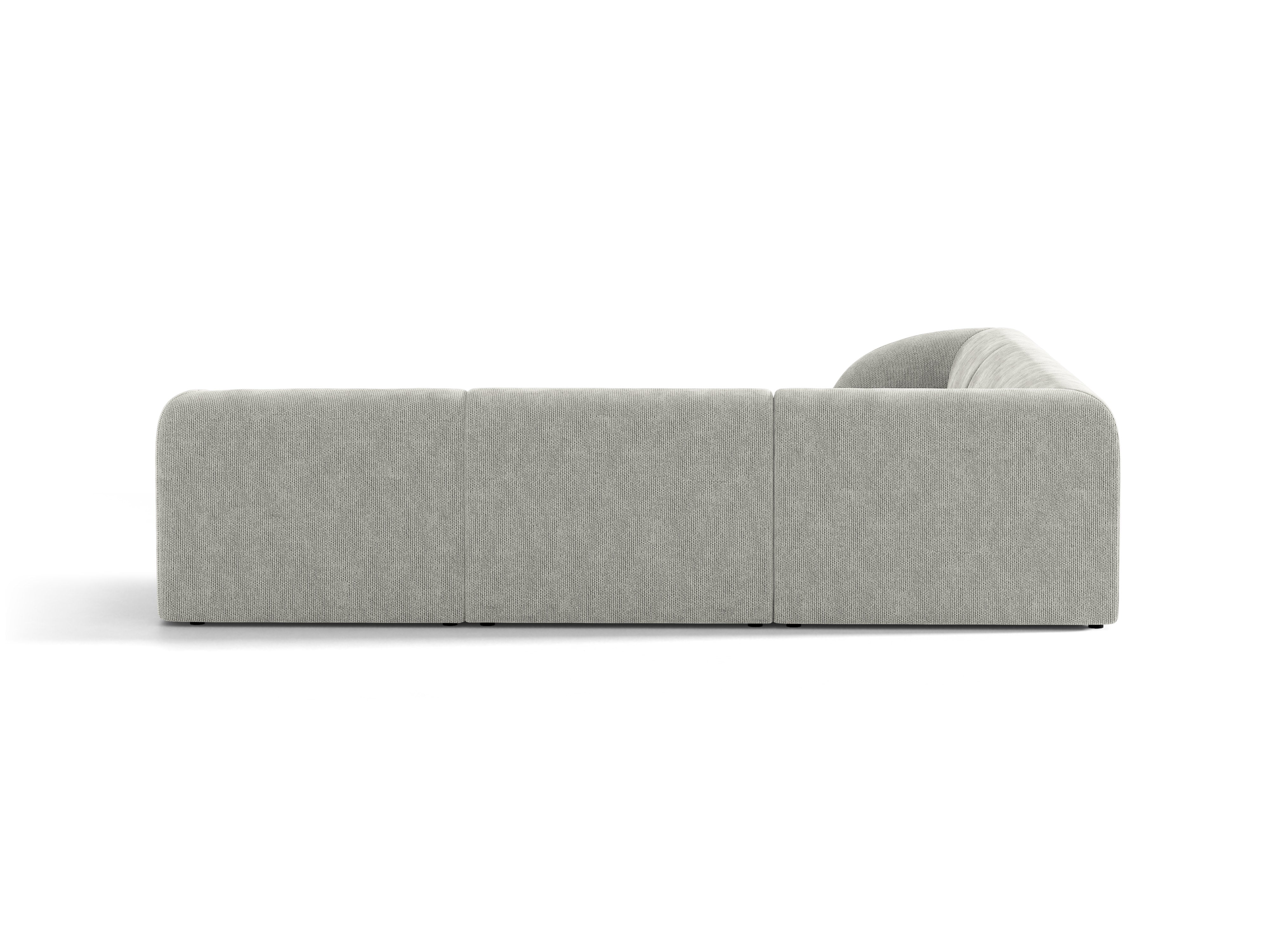 Symmetrische 5-Sitzer-Eckcouch MILEY graues Chenille