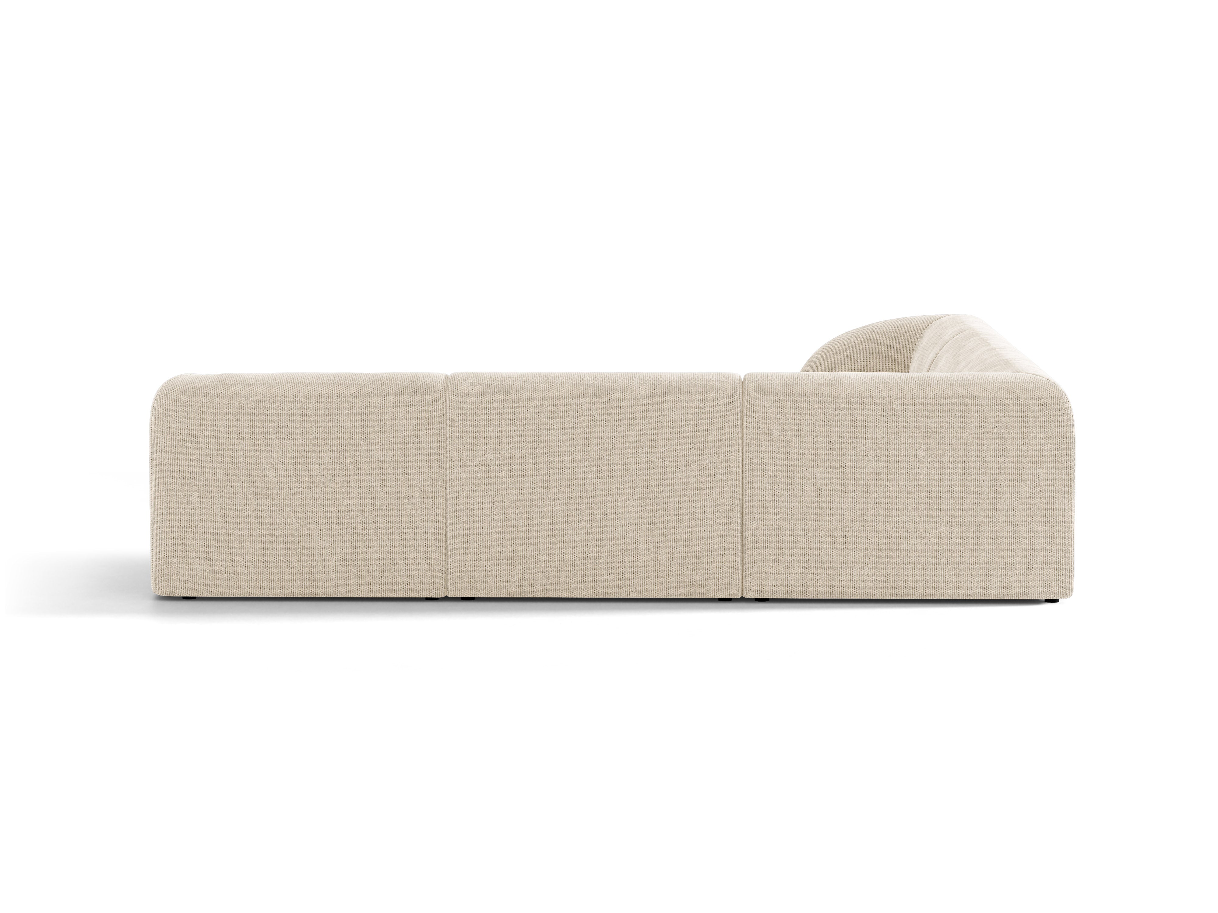 Symmetrisches 5-Sitzer-Sofa MILEY Elfenbein Chenille