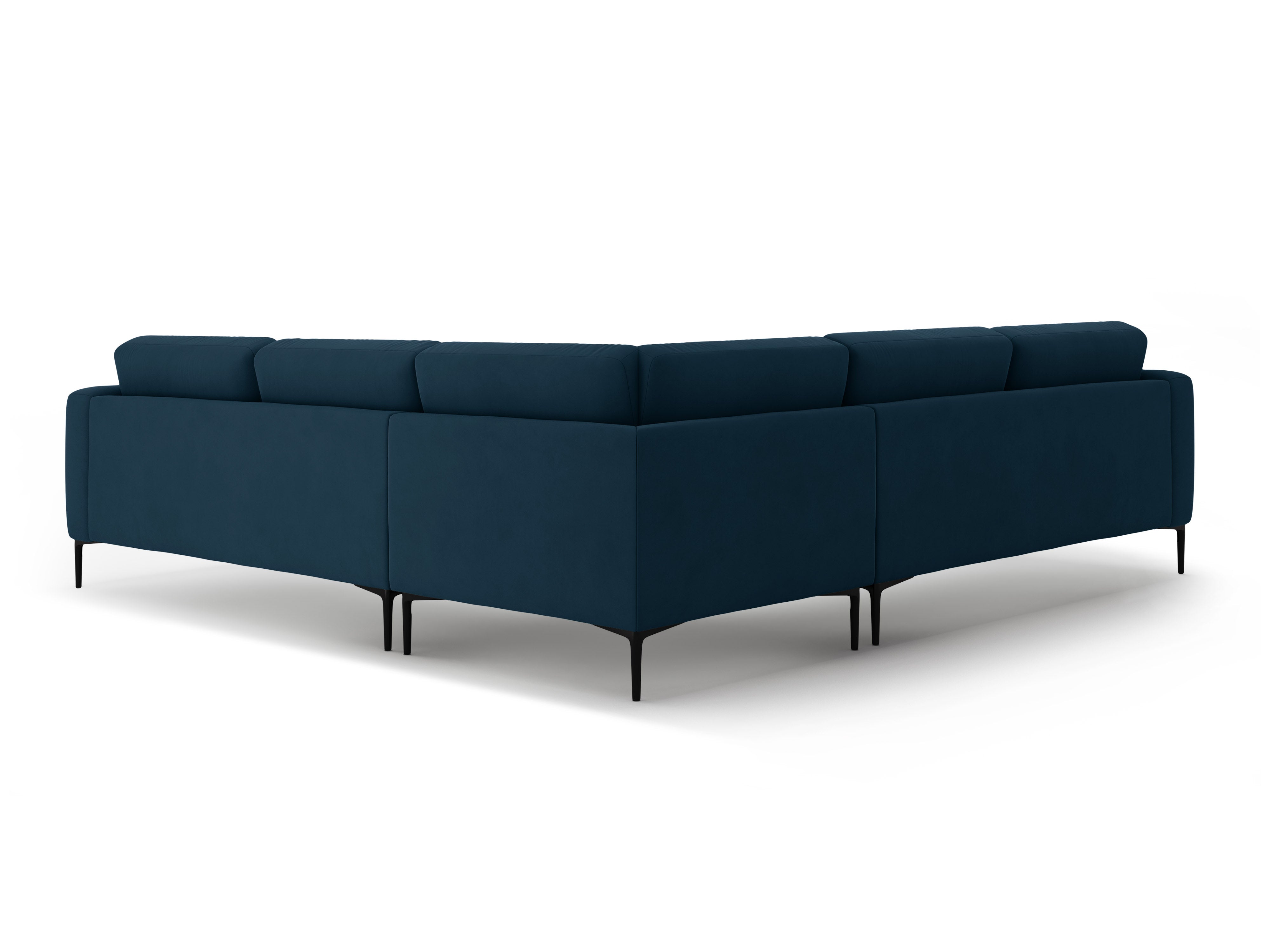 Samt-Ecksofa symmetrisch BEMY königsblau
