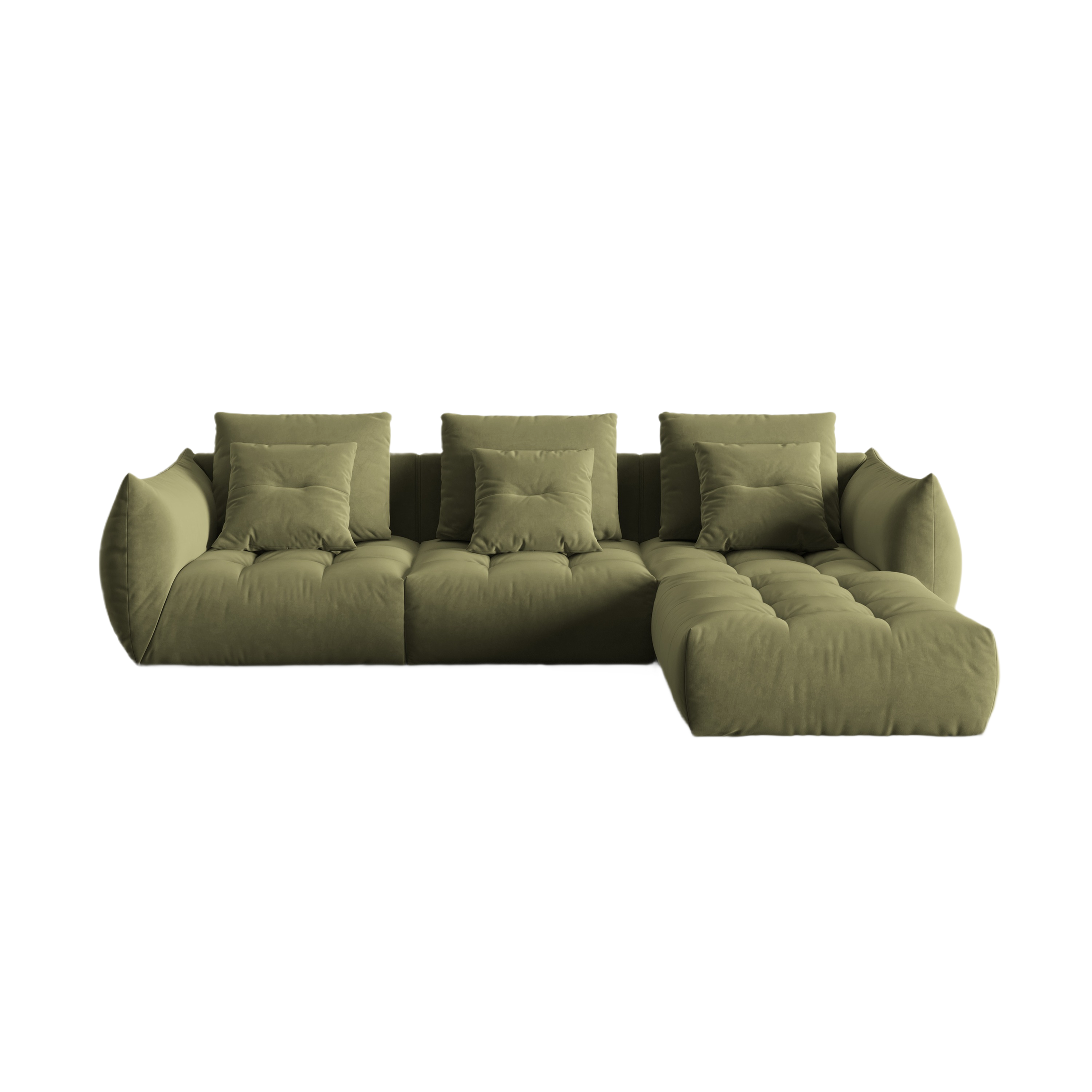Modulares Samtsofa BLOOM grün