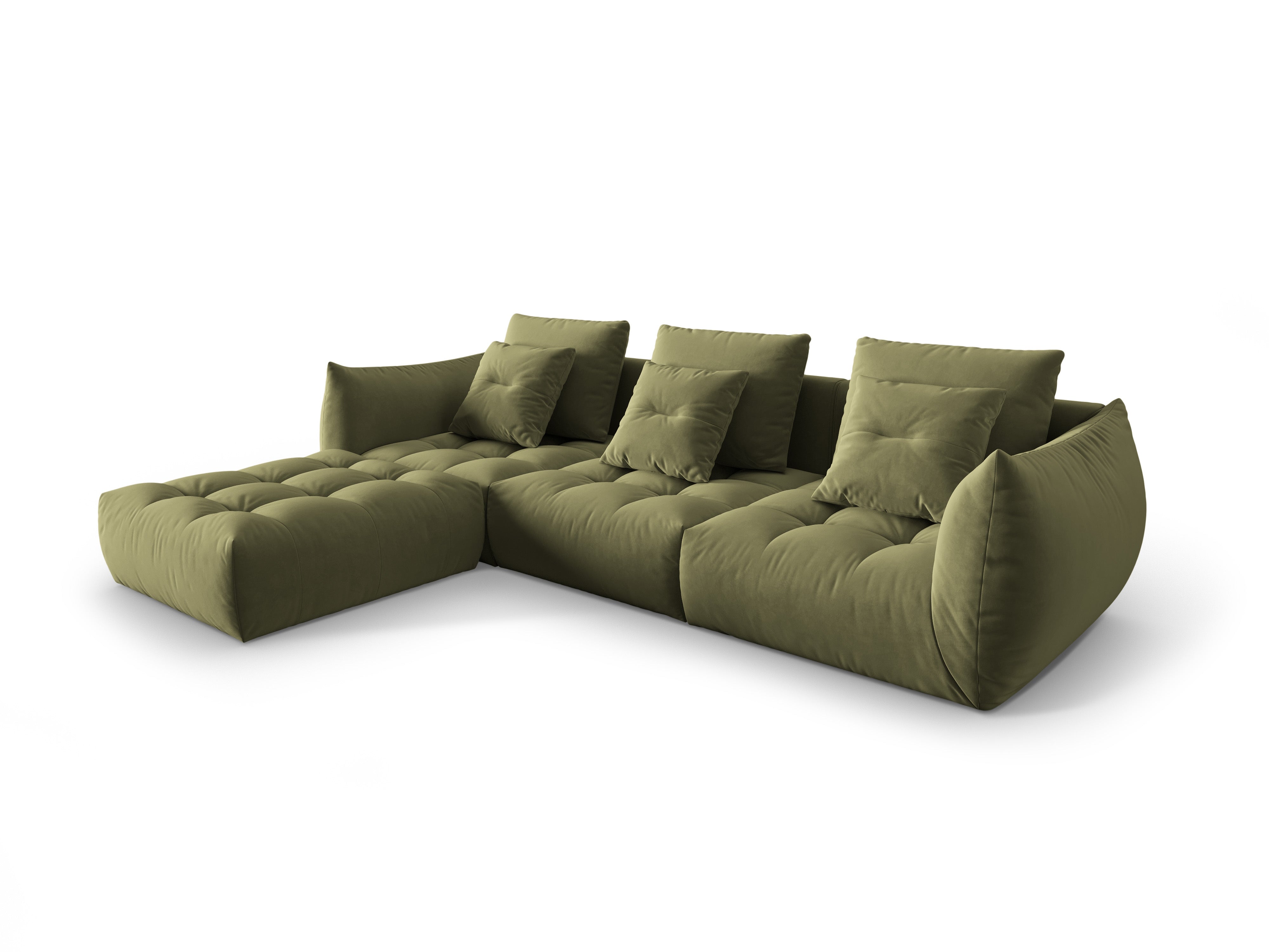 Modulares Samtsofa BLOOM grün