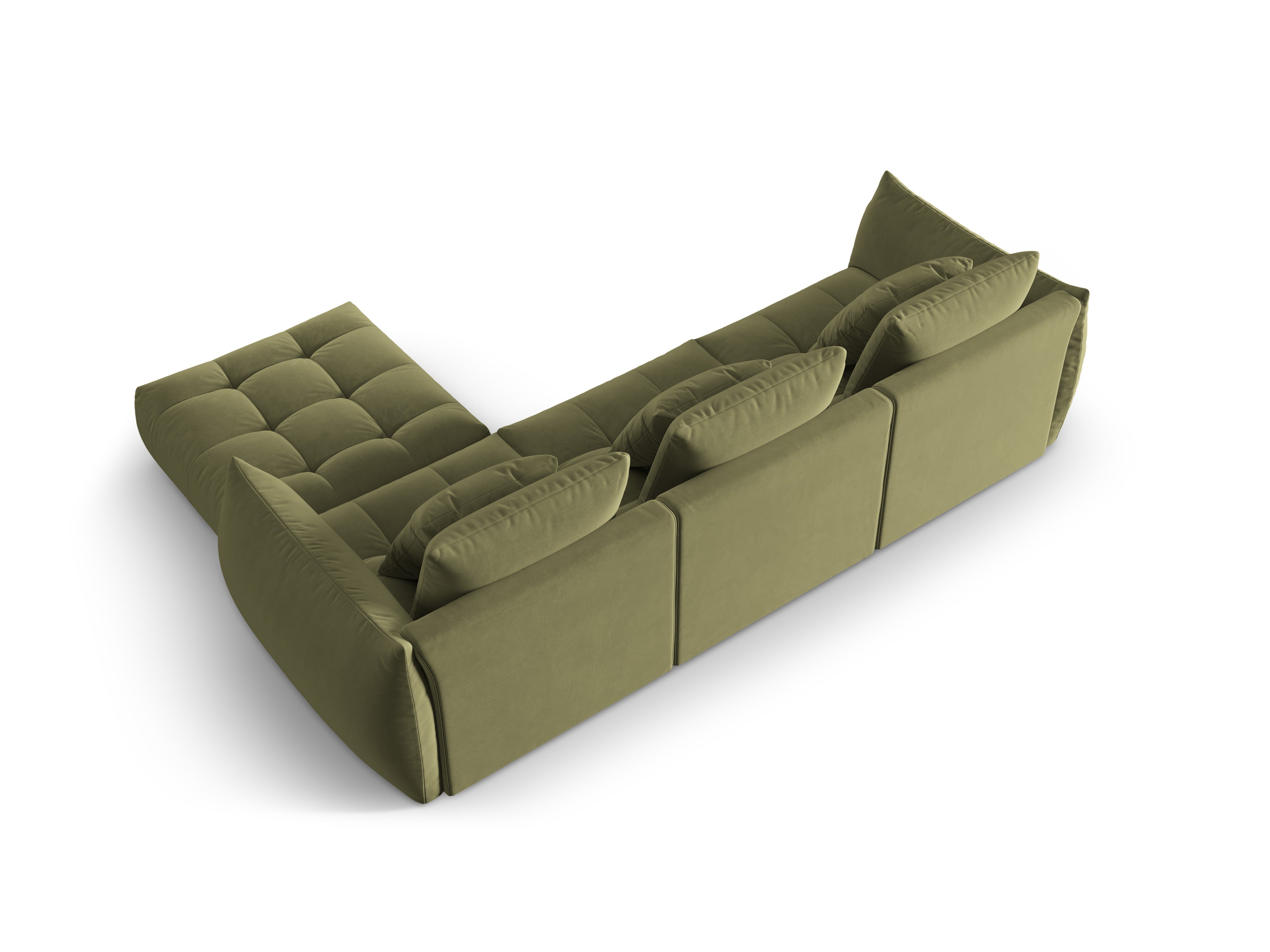 Modulares Samtsofa BLOOM grün