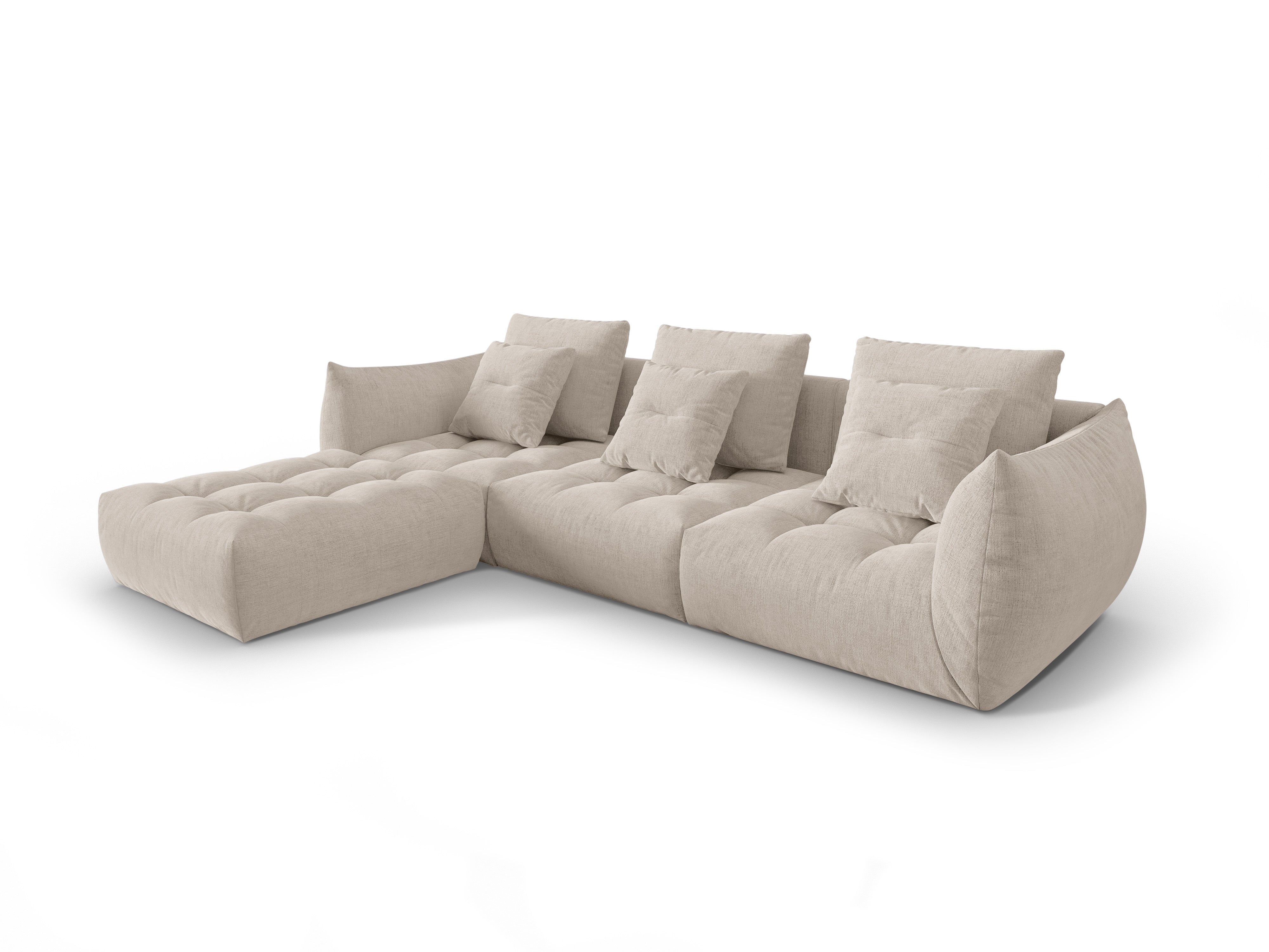 Modulares Ecksofa BLOOM dunkelbeige Chenille