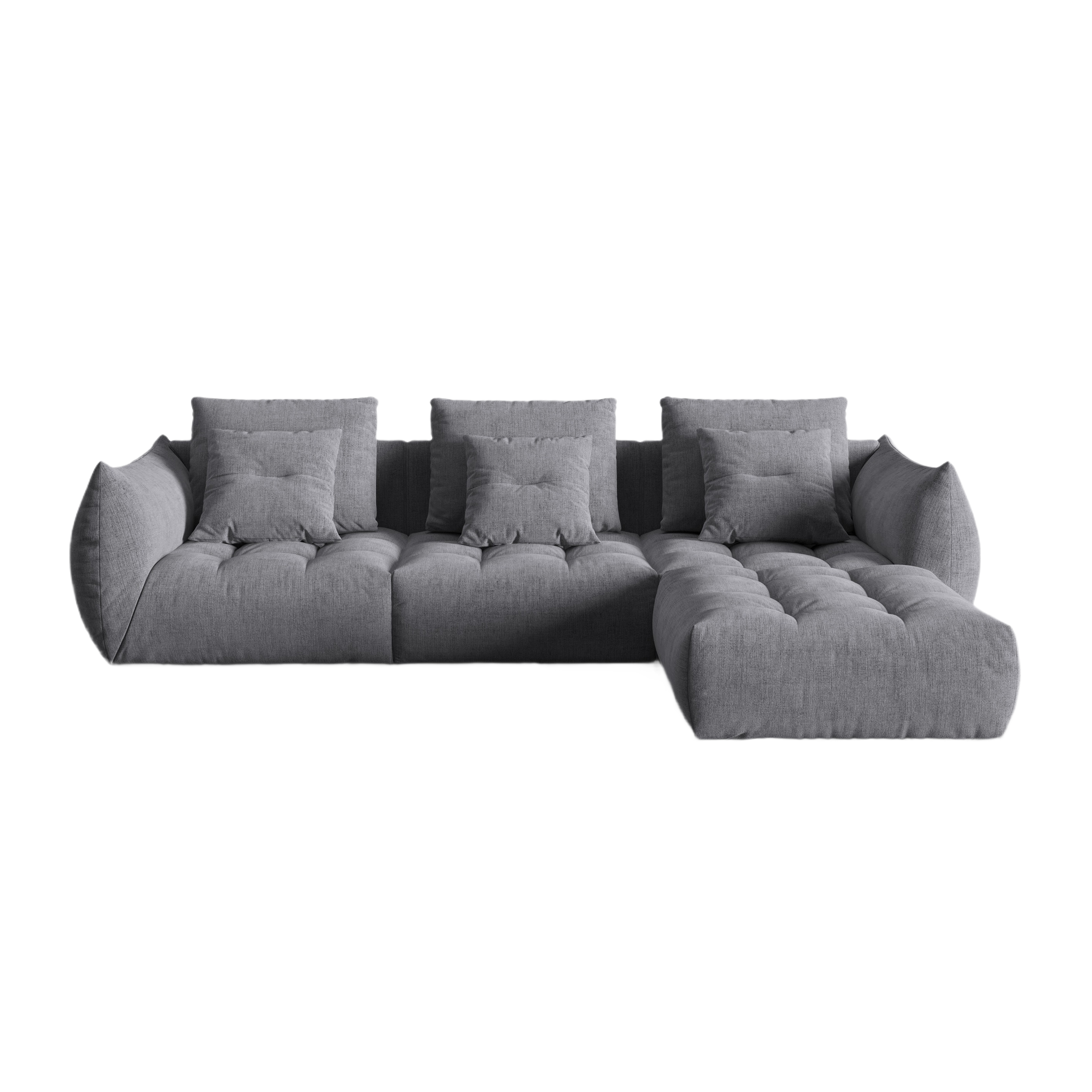 Modular Corner Sofa BLOOM Gray Chenille