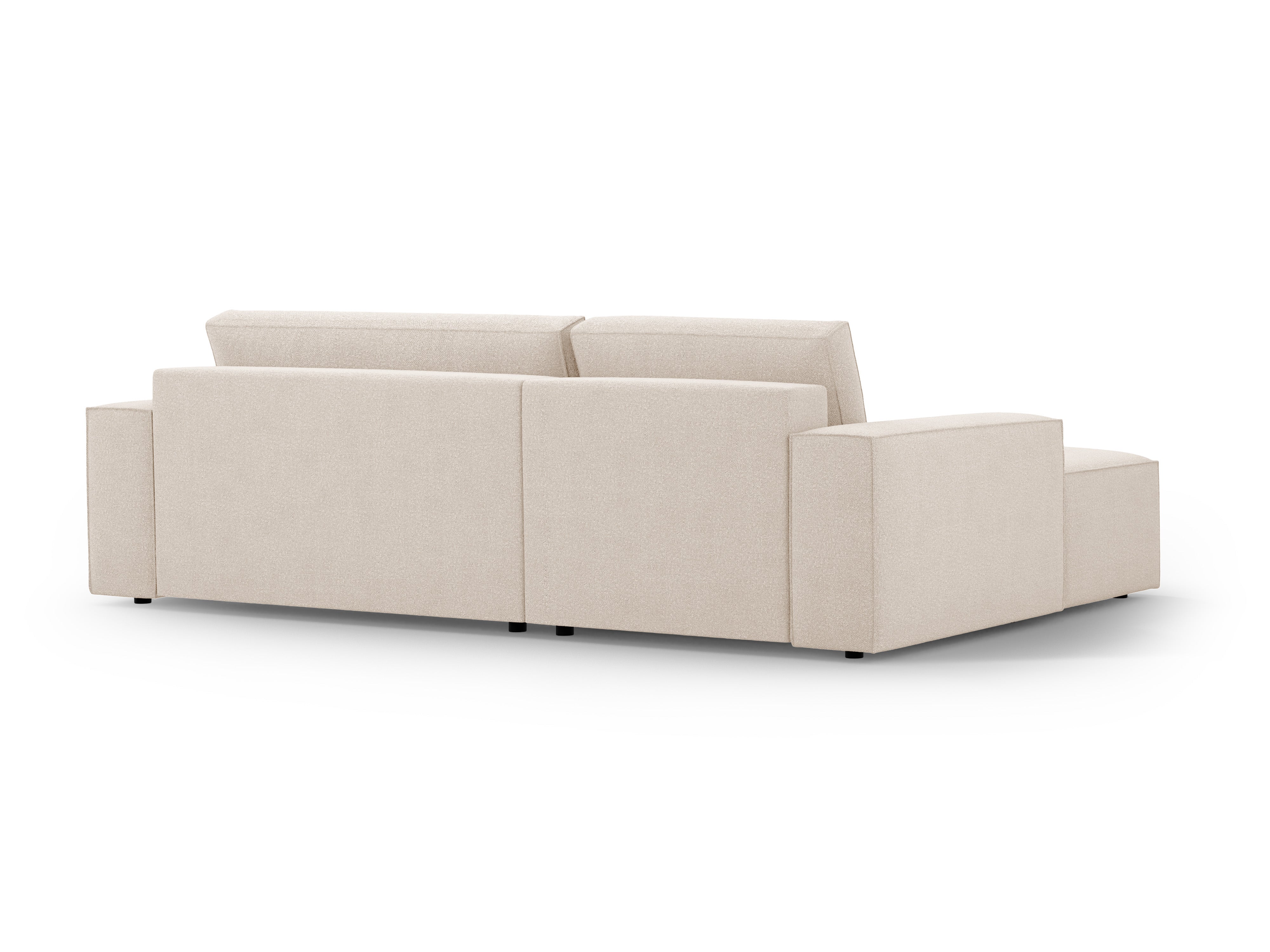 Ecksofa links mit Schlaffunktion JODIE beige Boucle