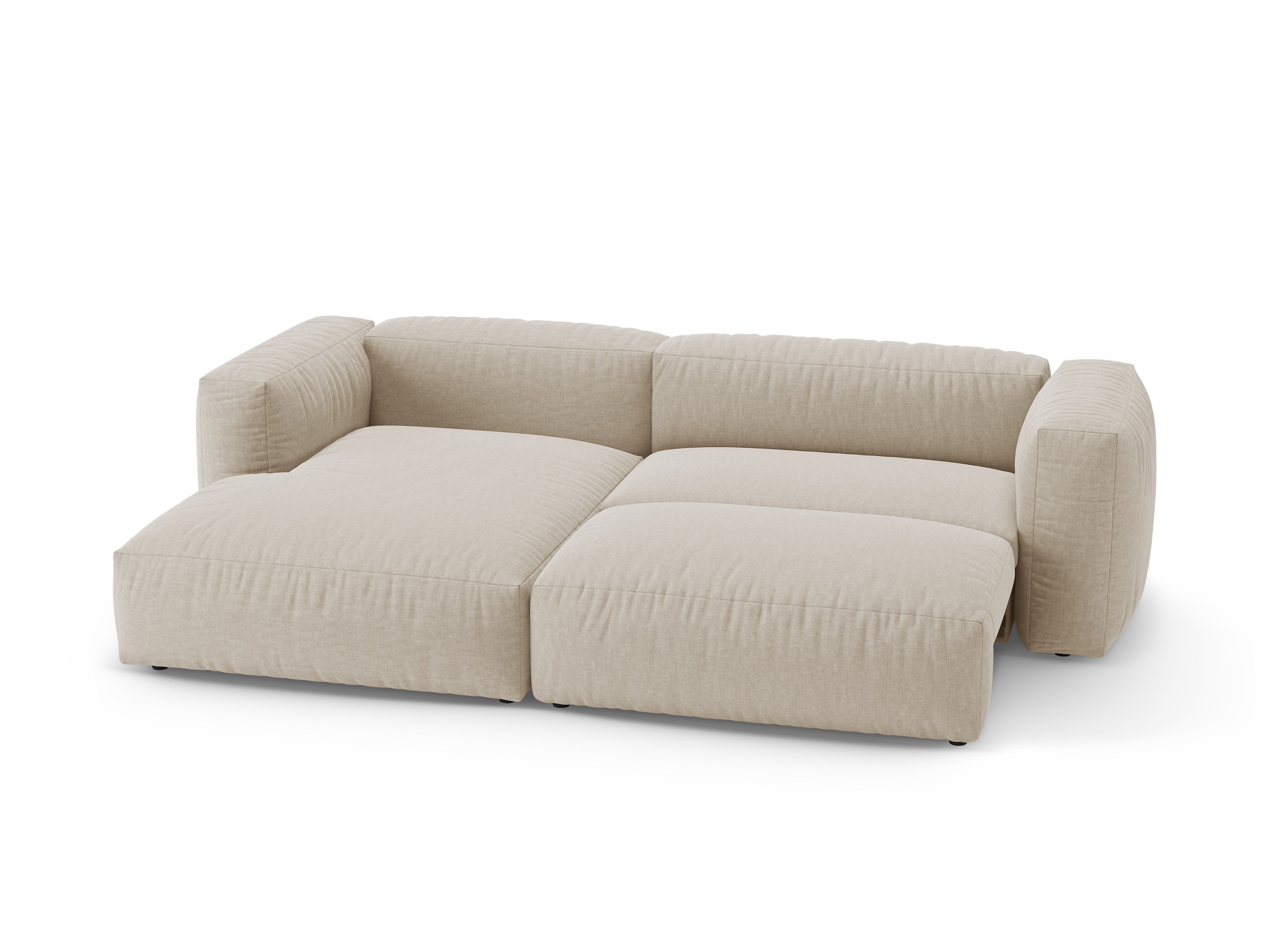 Ecksofa links mit Schlaffunktion MARTINA hellbeige