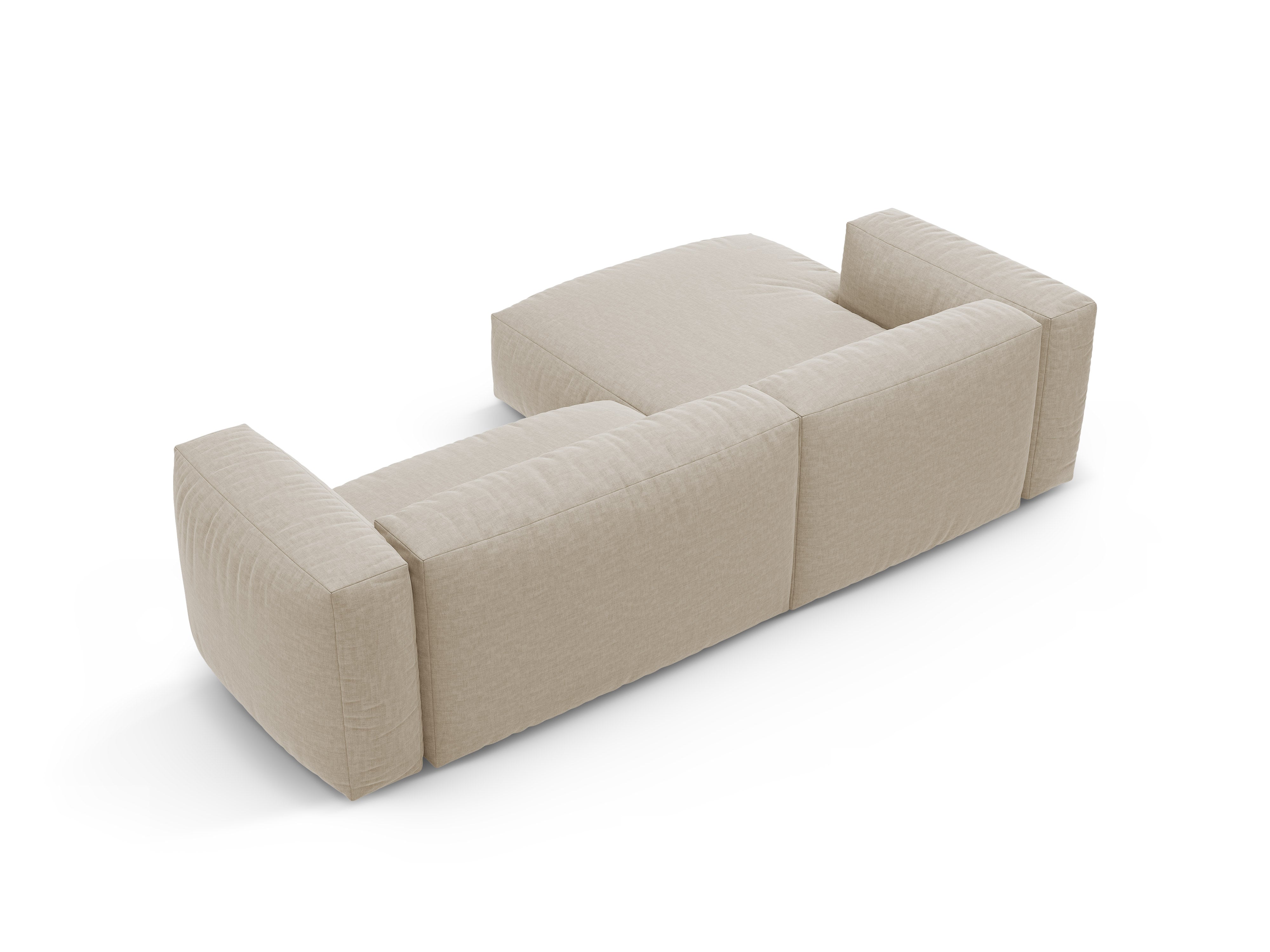 Ecksofa links mit Schlaffunktion MARTINA hellbeige