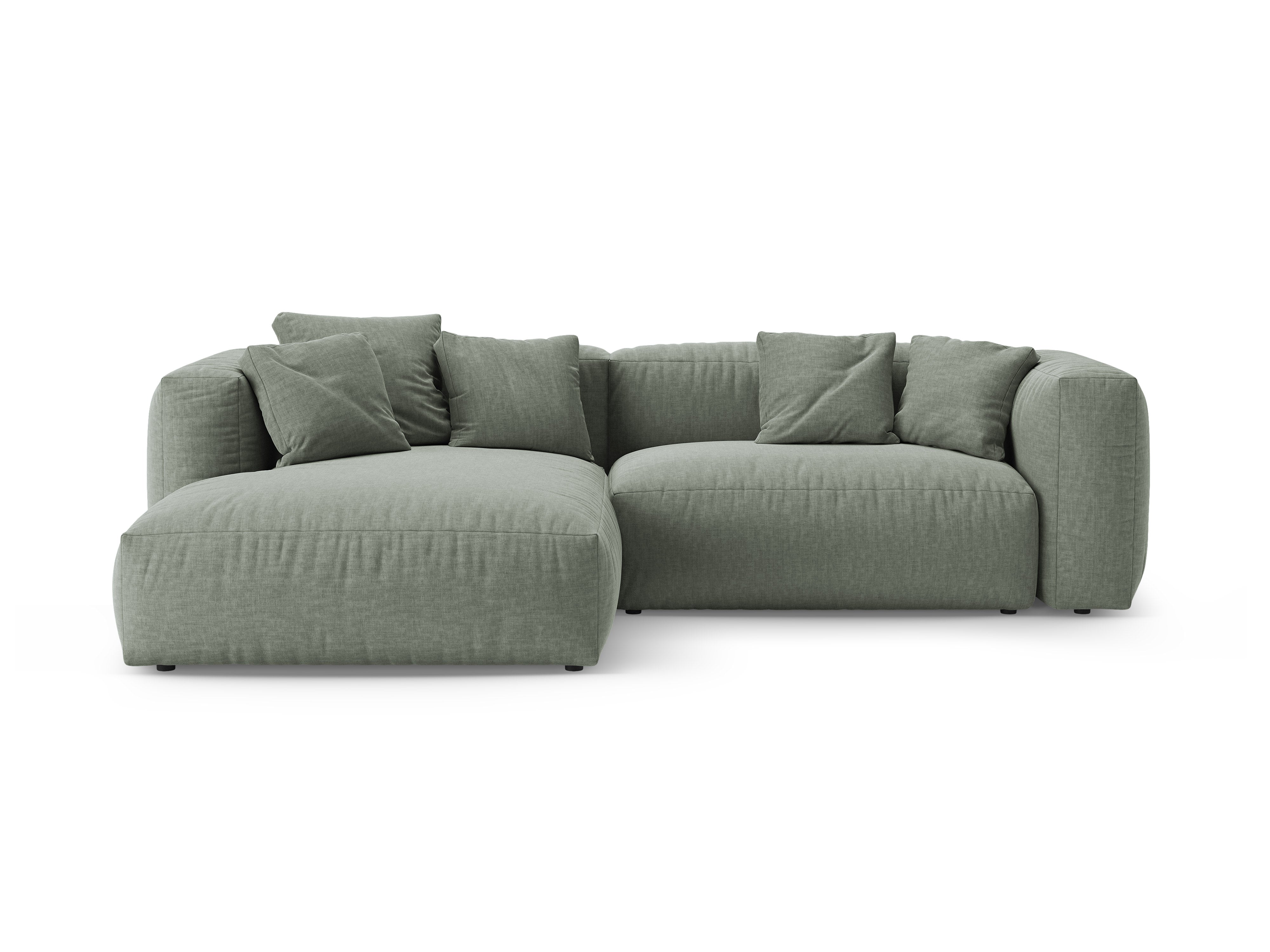 Ecksofa links mit Schlaffunktion MARTINA moosgrün