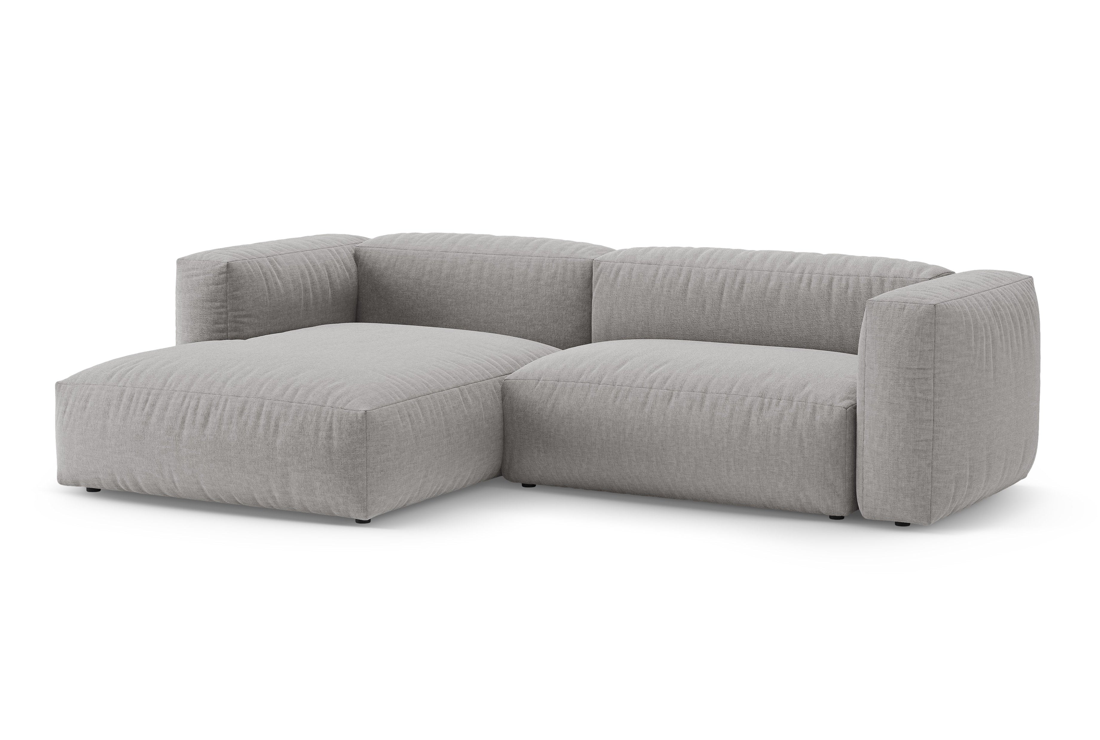 Ecksofa links mit Schlaffunktion MARTINA hellgrau