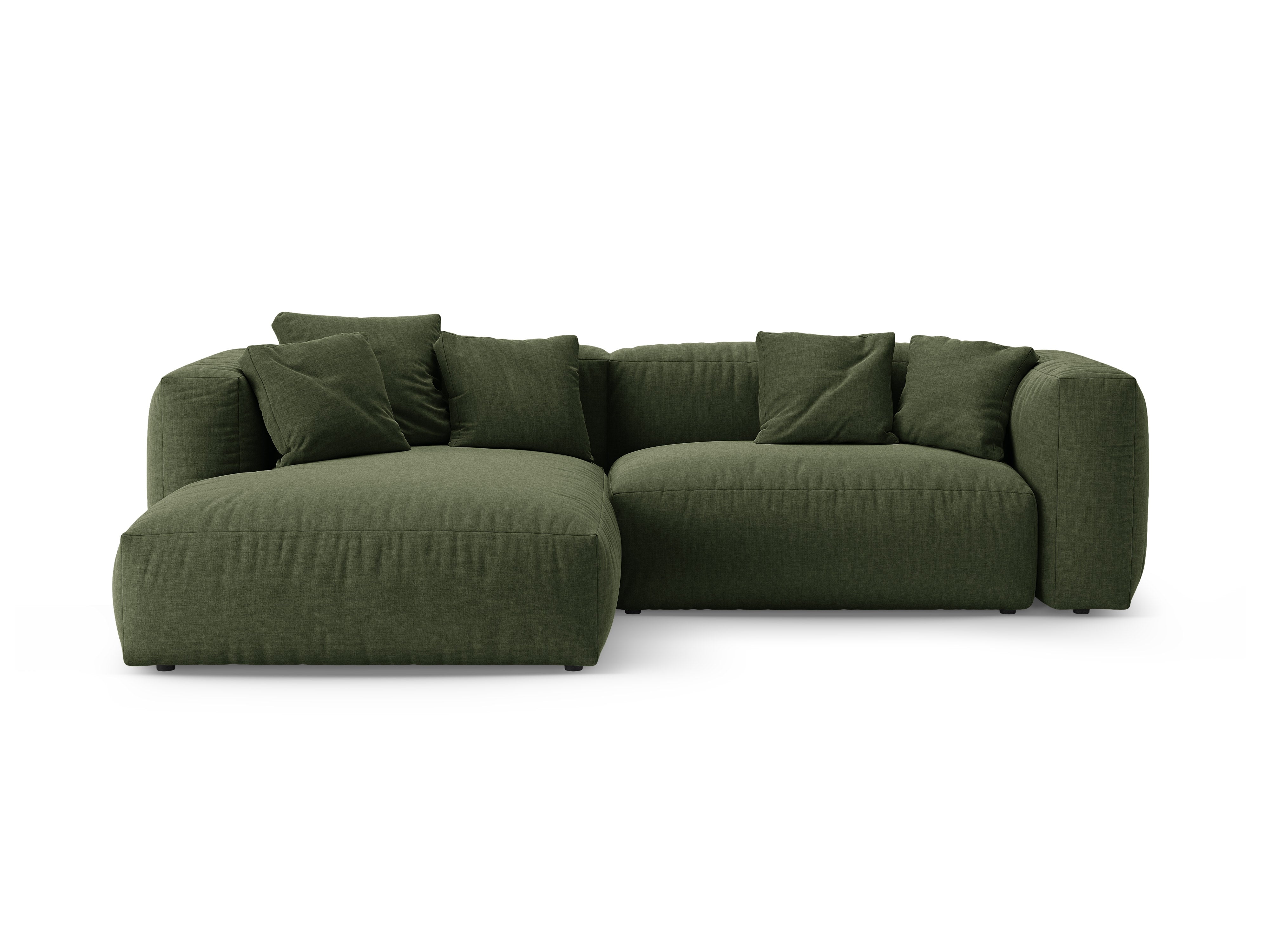 Ecksofa links mit Schlaffunktion MARTINA grün